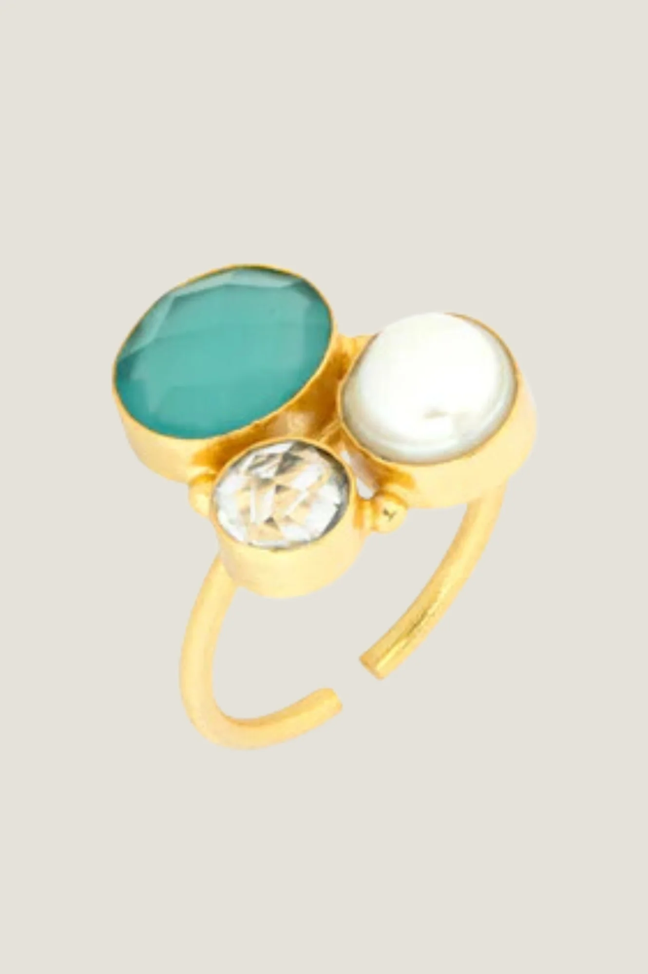 ASHIANA Florence Ring | Blue/Gold