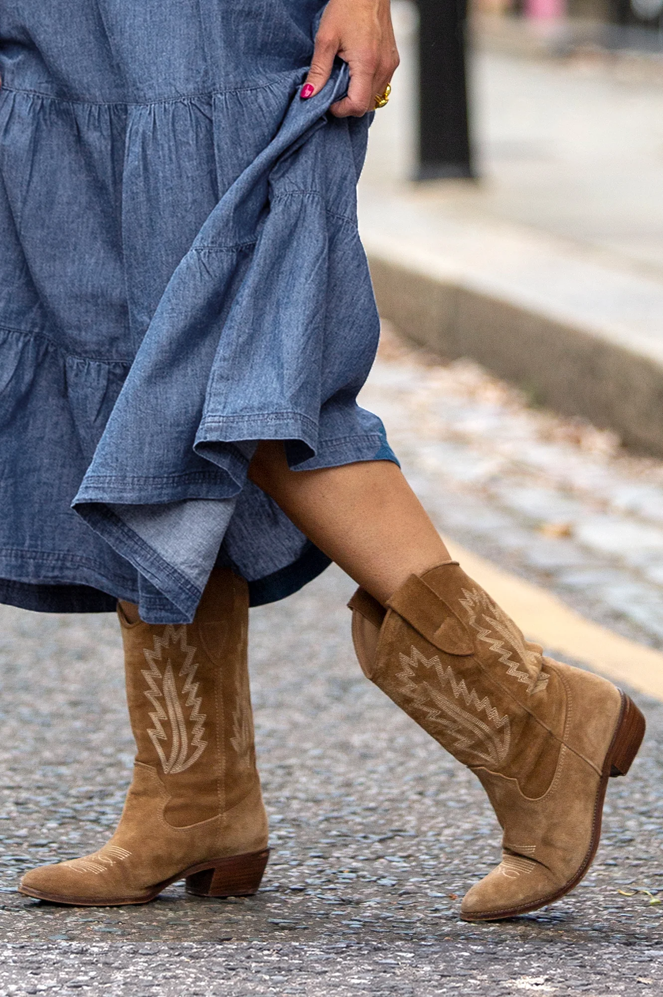 ALPE Camilla Cowboy Boots | Camel