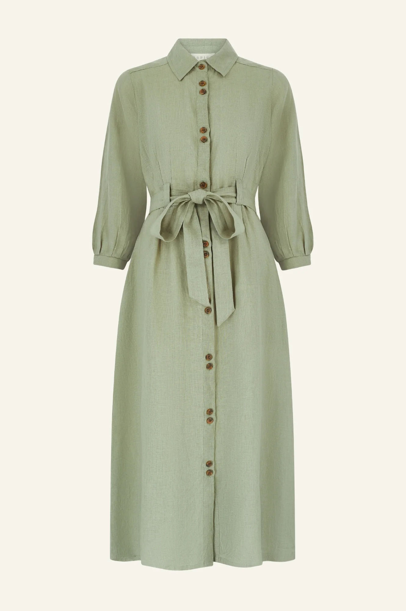 Linen Shirt Dress | Khaki