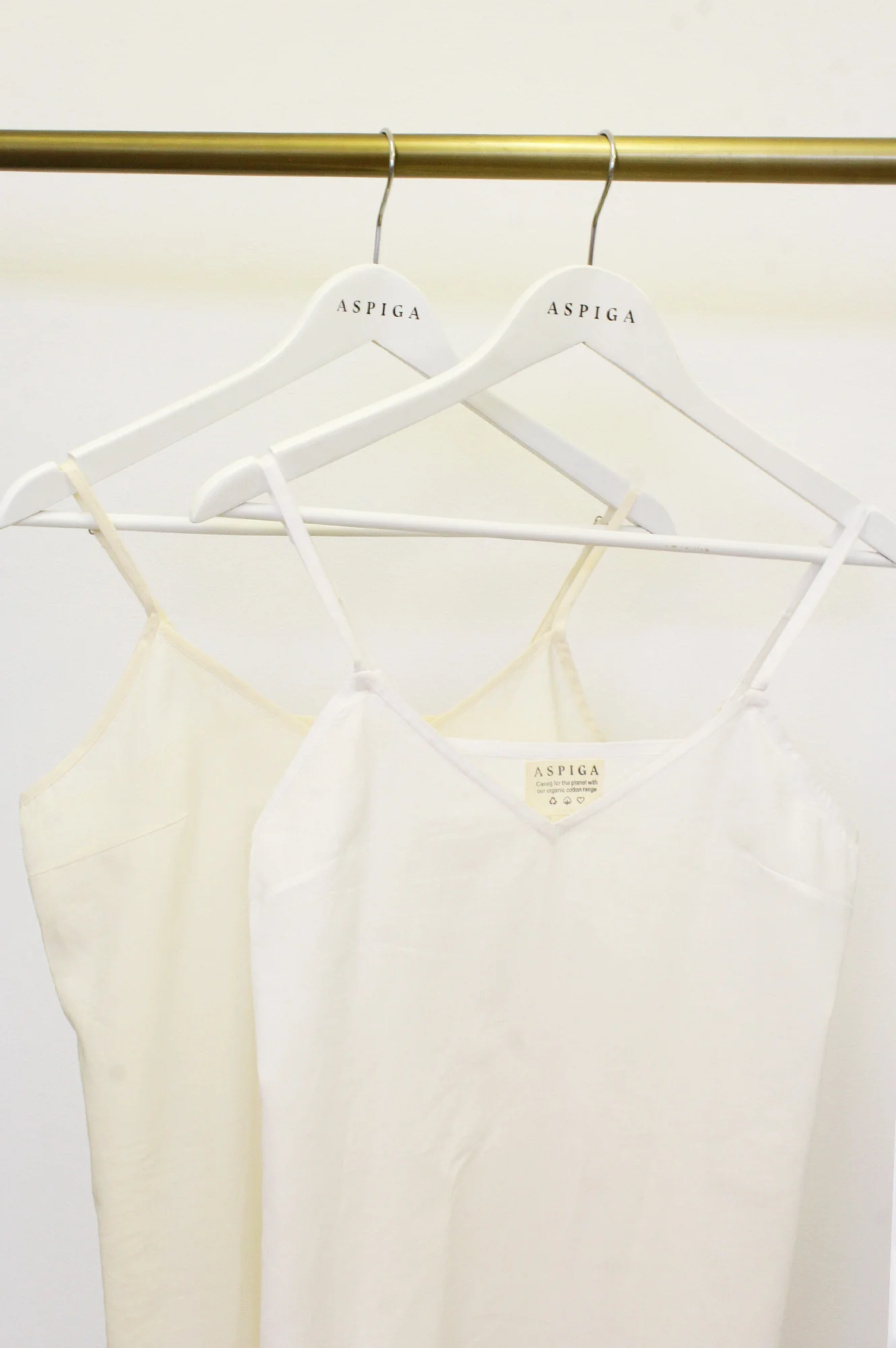 Cami V Midi Slip Dress | Neutral