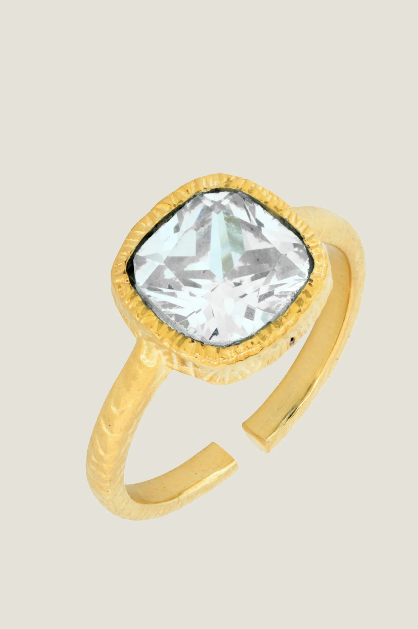 ASHIANA Lois Ring | Clear Glass