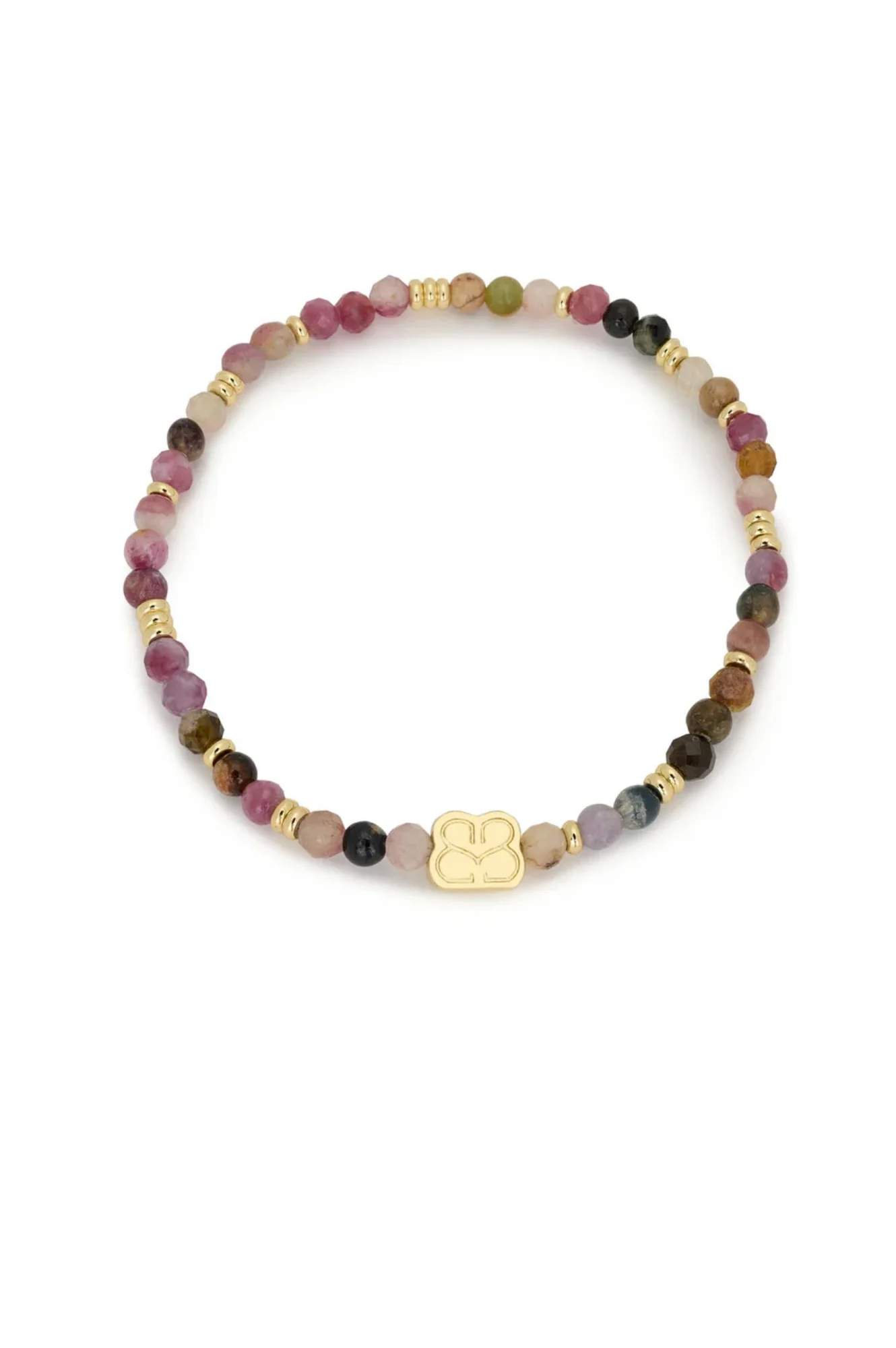 Wonder Tourmaline Beaded Bracelet | Gold/Multi