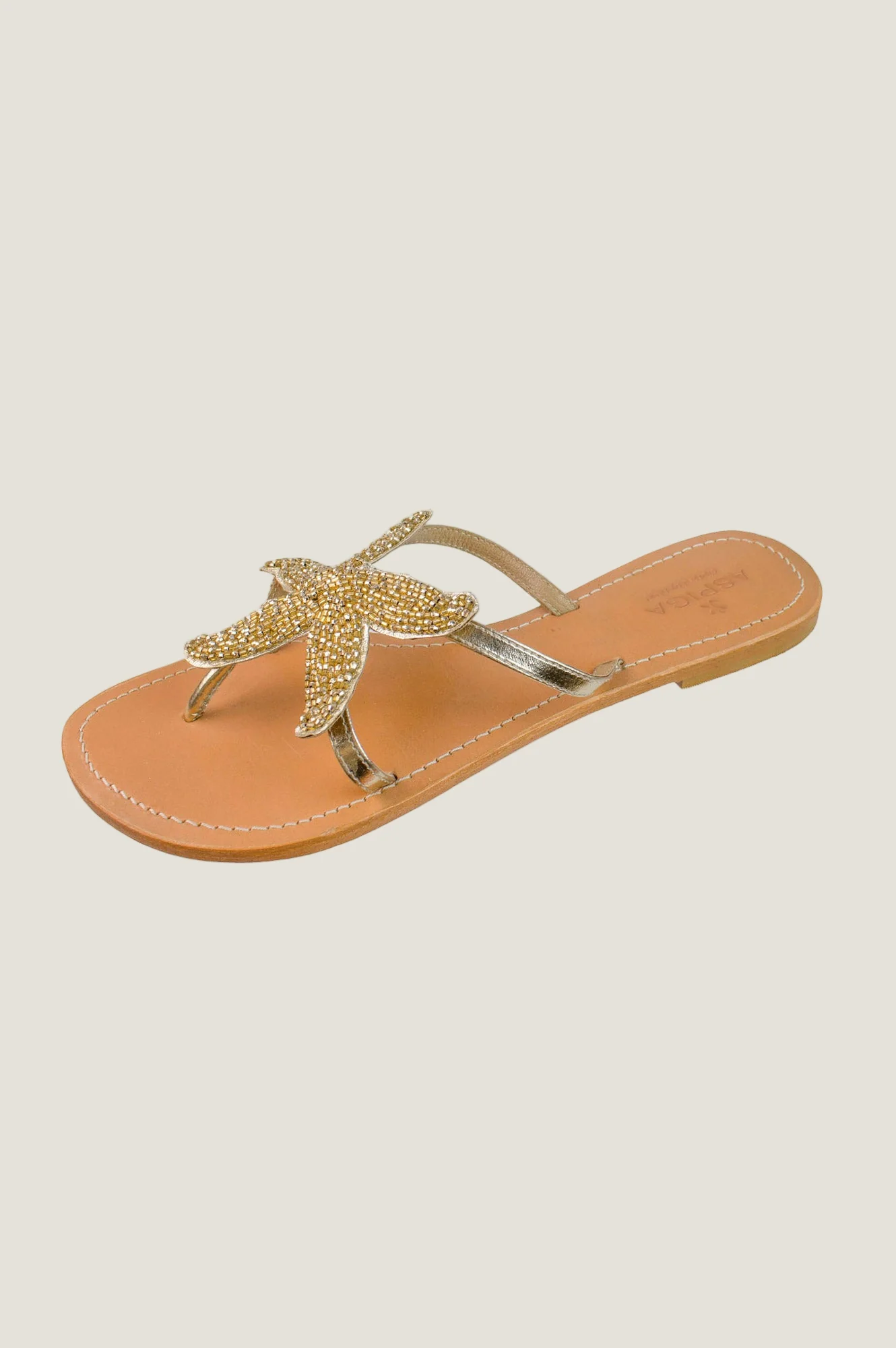 Starfish Leather Sandals | Gold