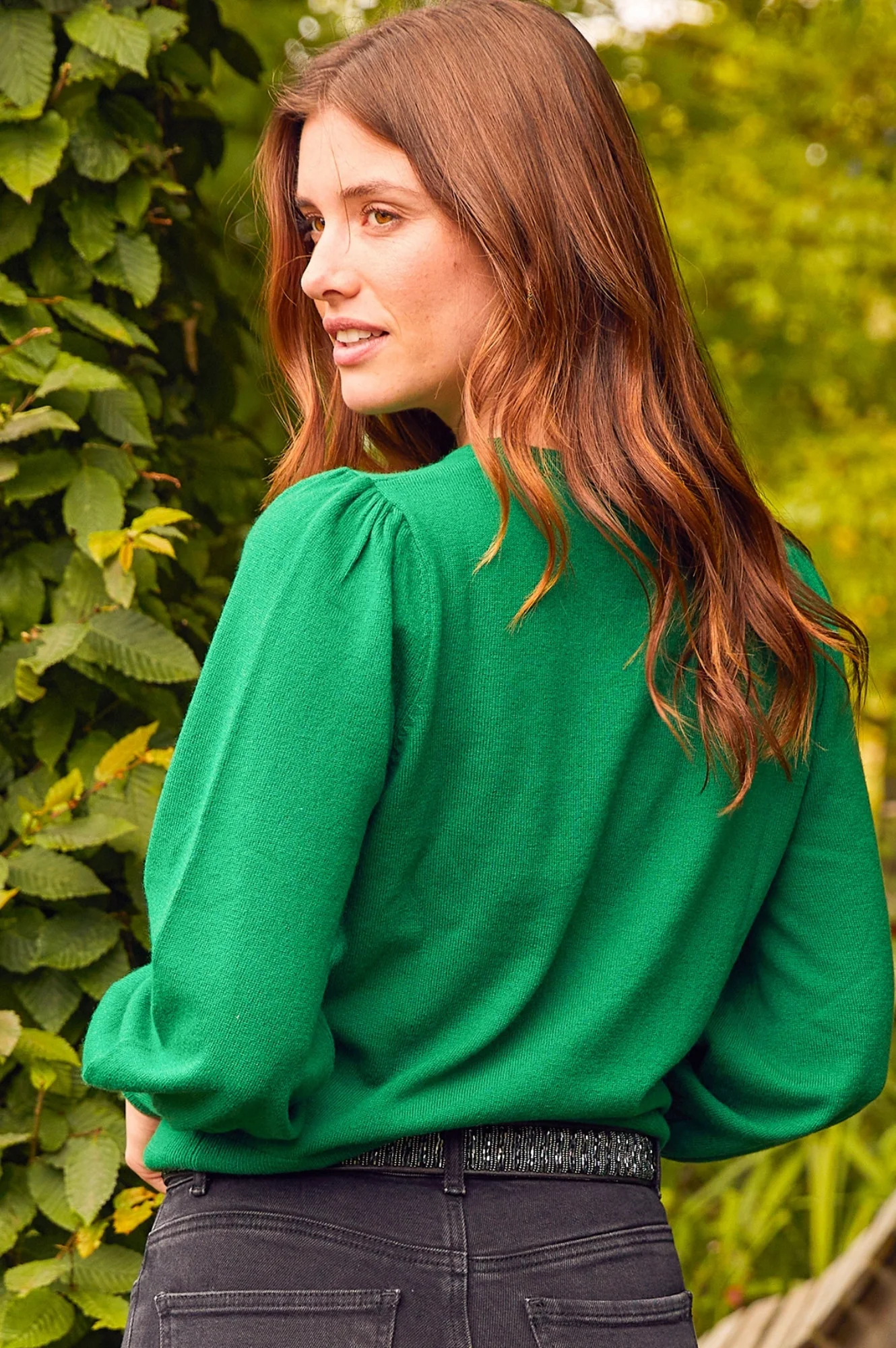 Merino Wool Crew Neck Jumper | Fern