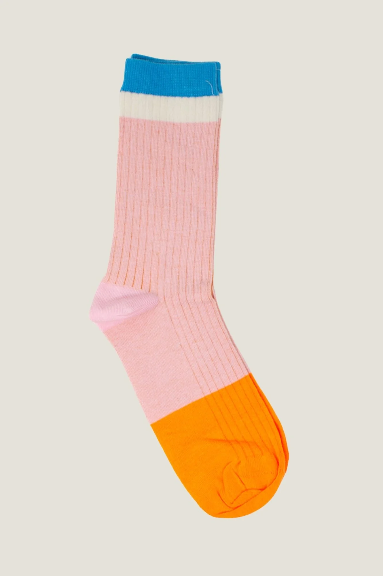 Striped Ribbed Sock | Pink/Blue