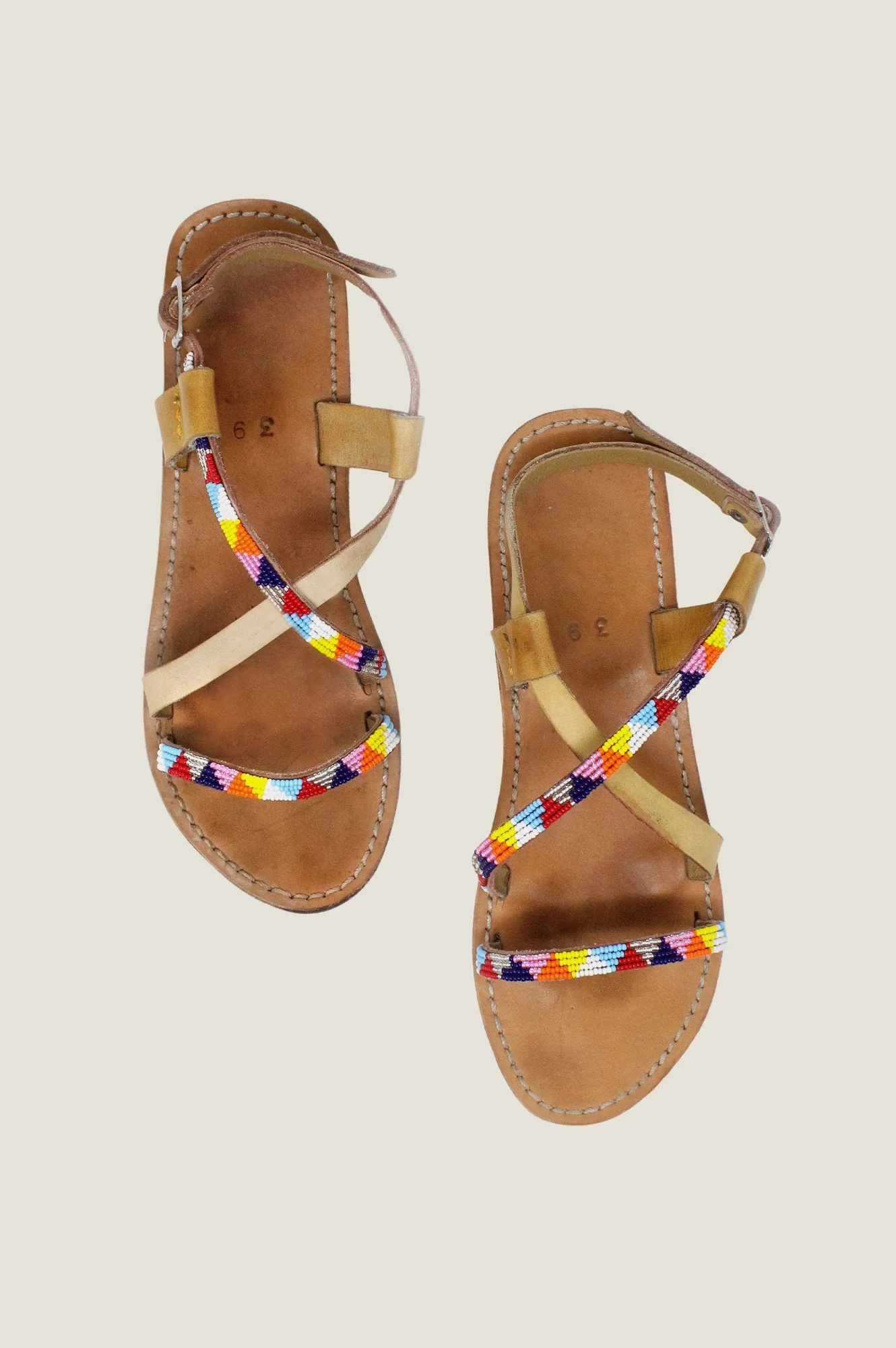 Lara Leather Sandals | Multi