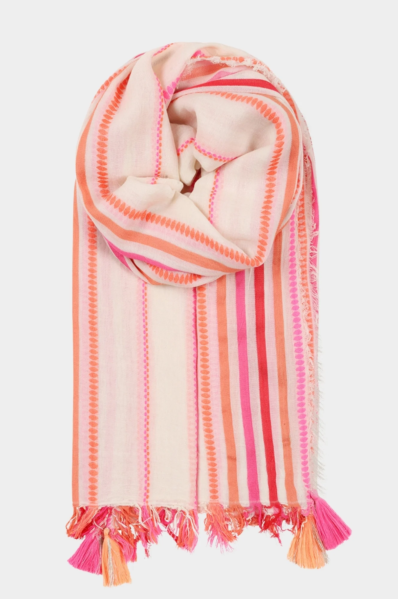 Organic Cotton Scarf | Pink/Orange