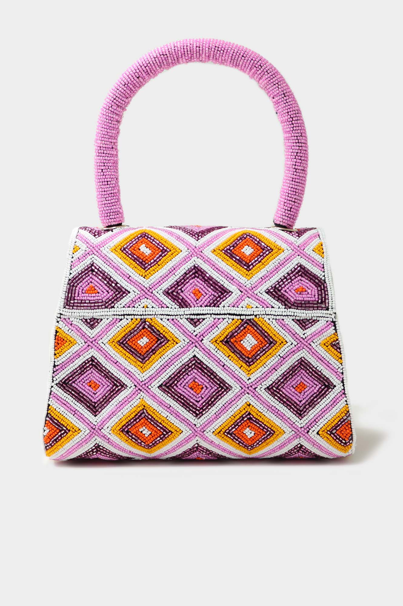 Beaded strap handbag