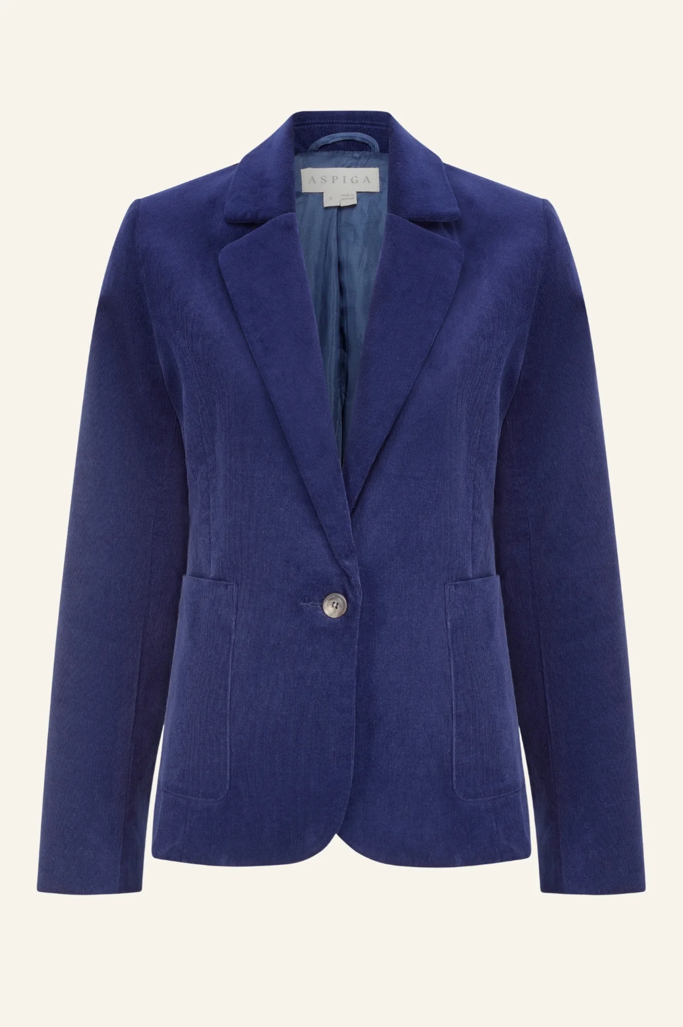 Gaia Stretch Corduroy Blazer | Atlantic Blue