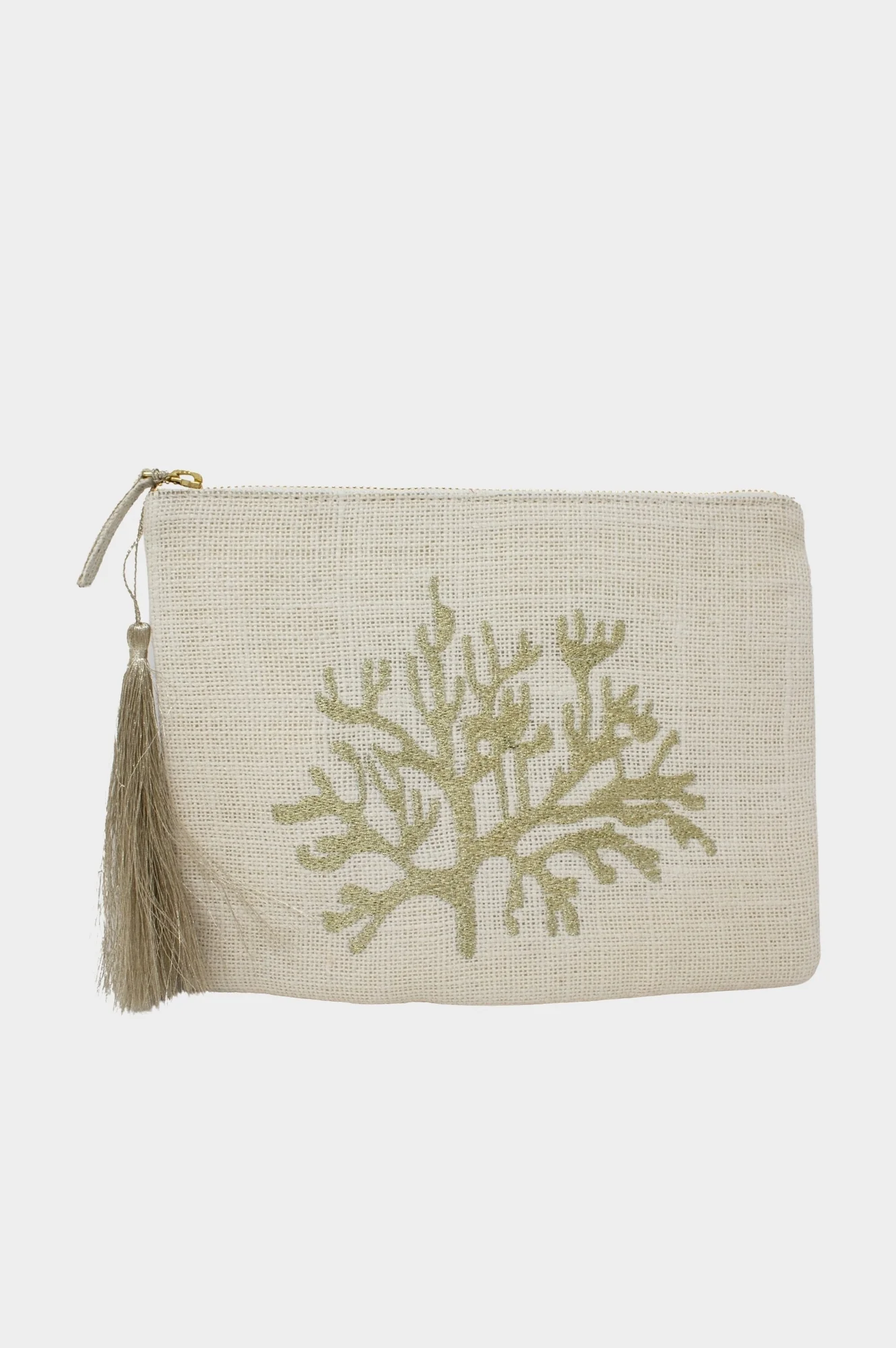 Coral Clutch | White/Gold