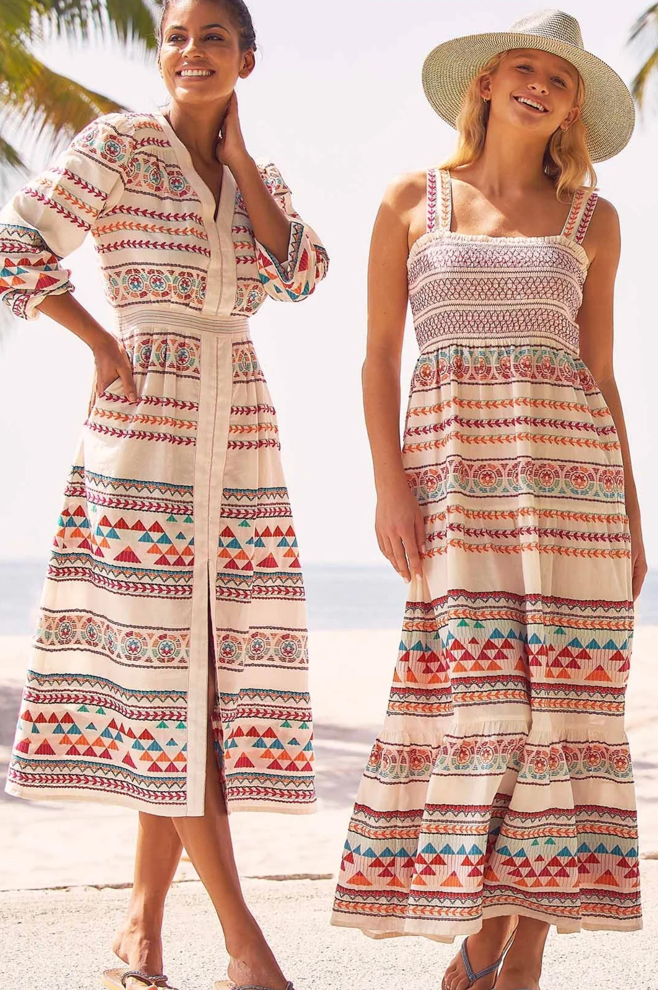 Jacquard Sundress | Ecru/Multi