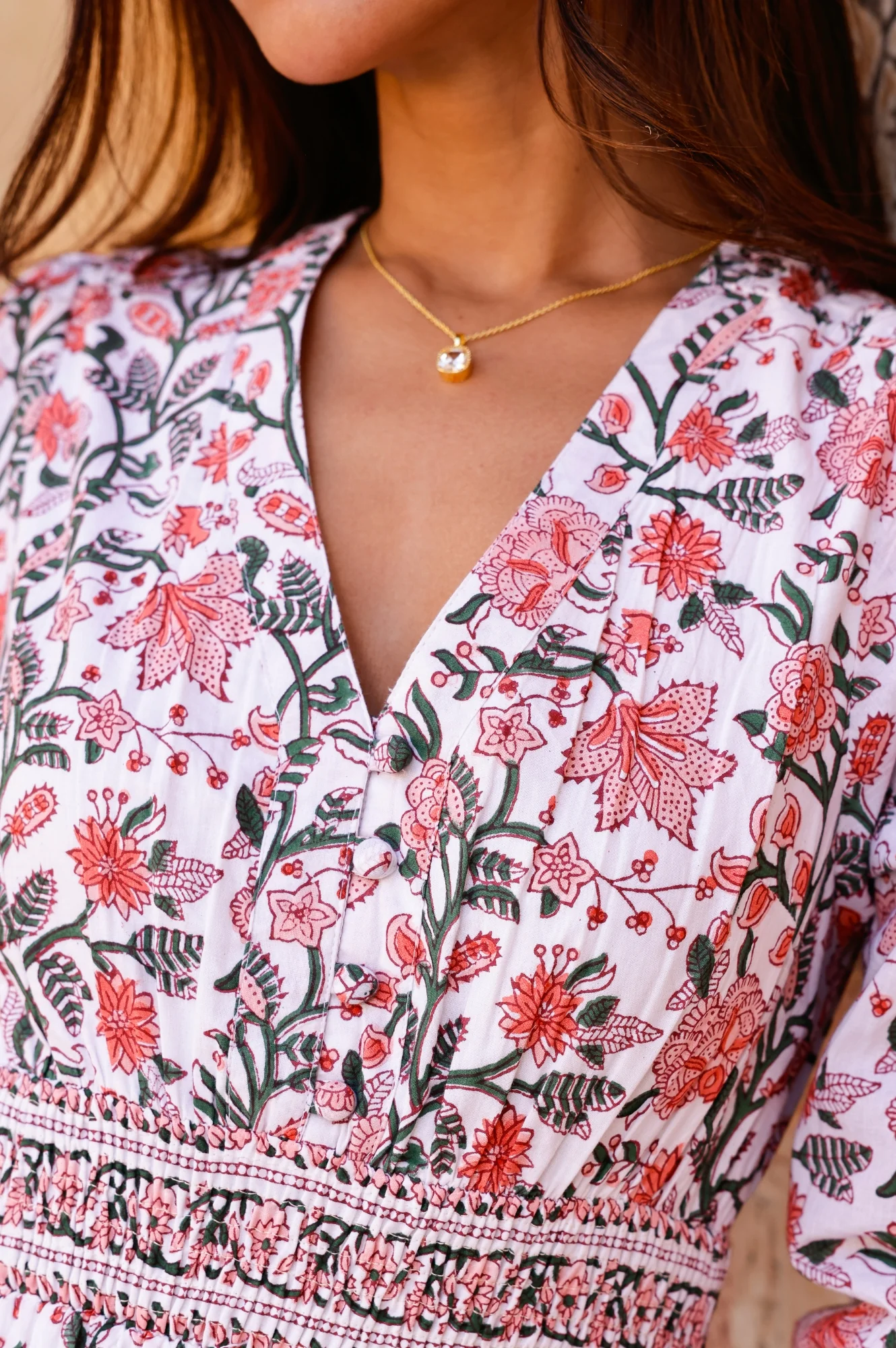 ASHIANA Lois Necklace | Clear Glass