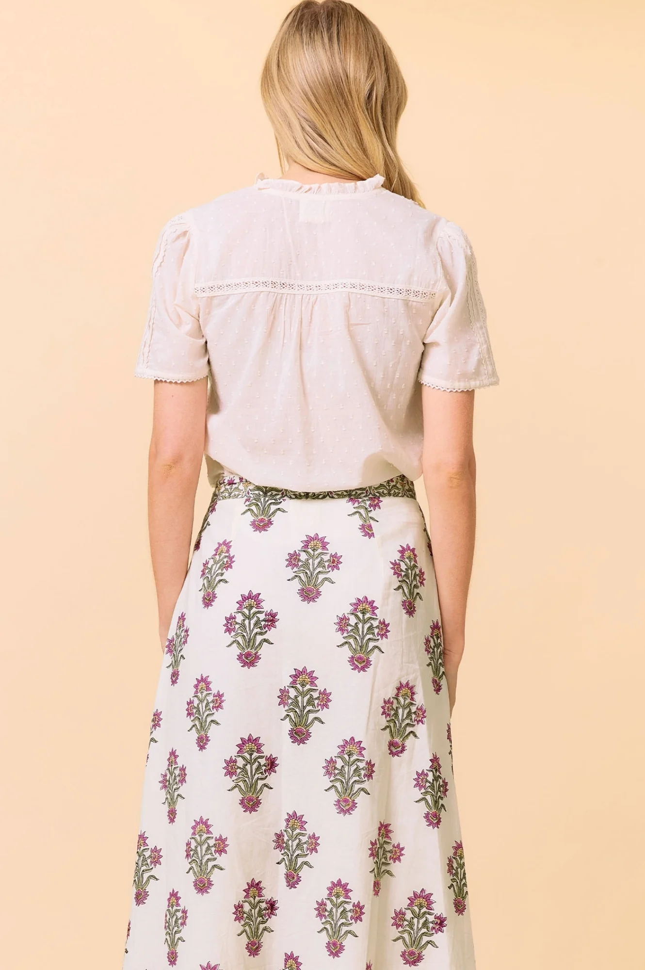 Vienna Short Sleeve Blouse | Cream