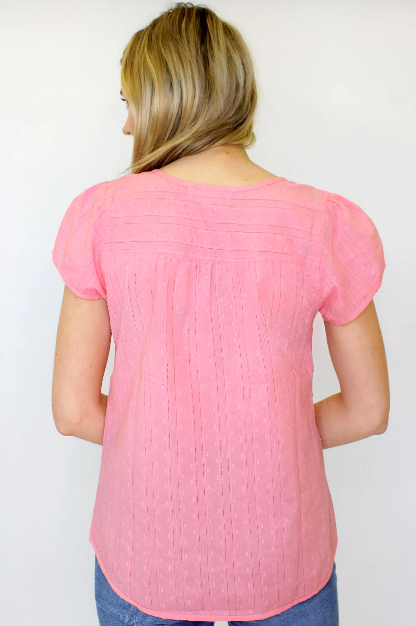 Lisbon Cotton Dobby Shirt | Pink