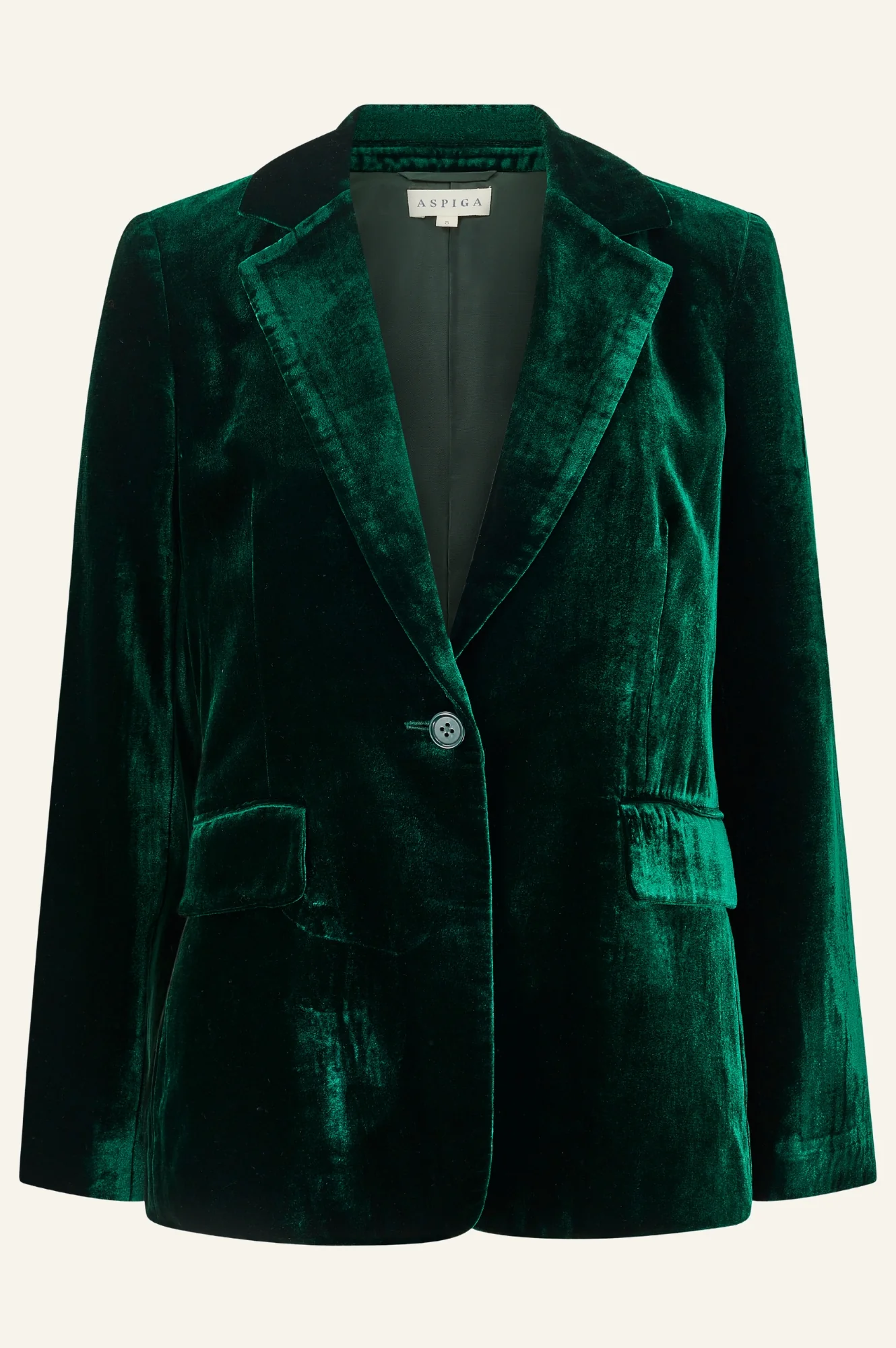 Asha Velvet Blazer | Emerald