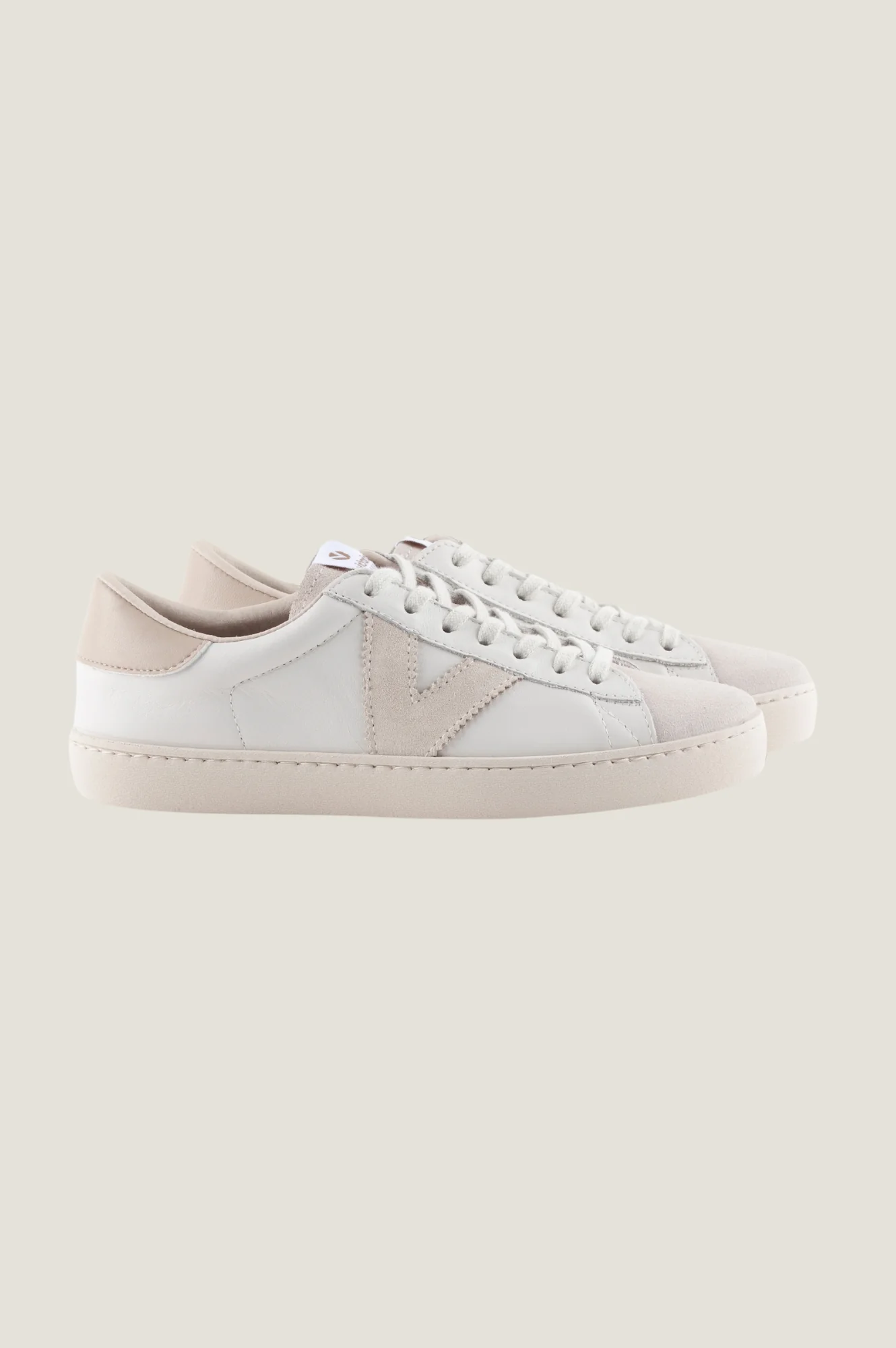 VICTORIA Berlin Low Top Trainer | White/Taupe