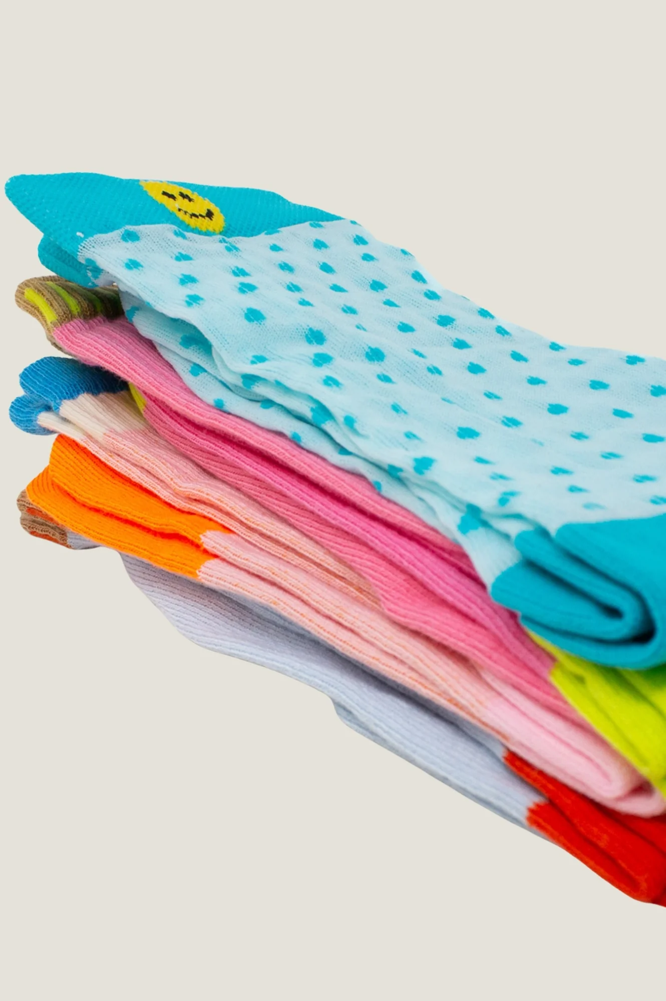 Spot Smiley Sock | Blue