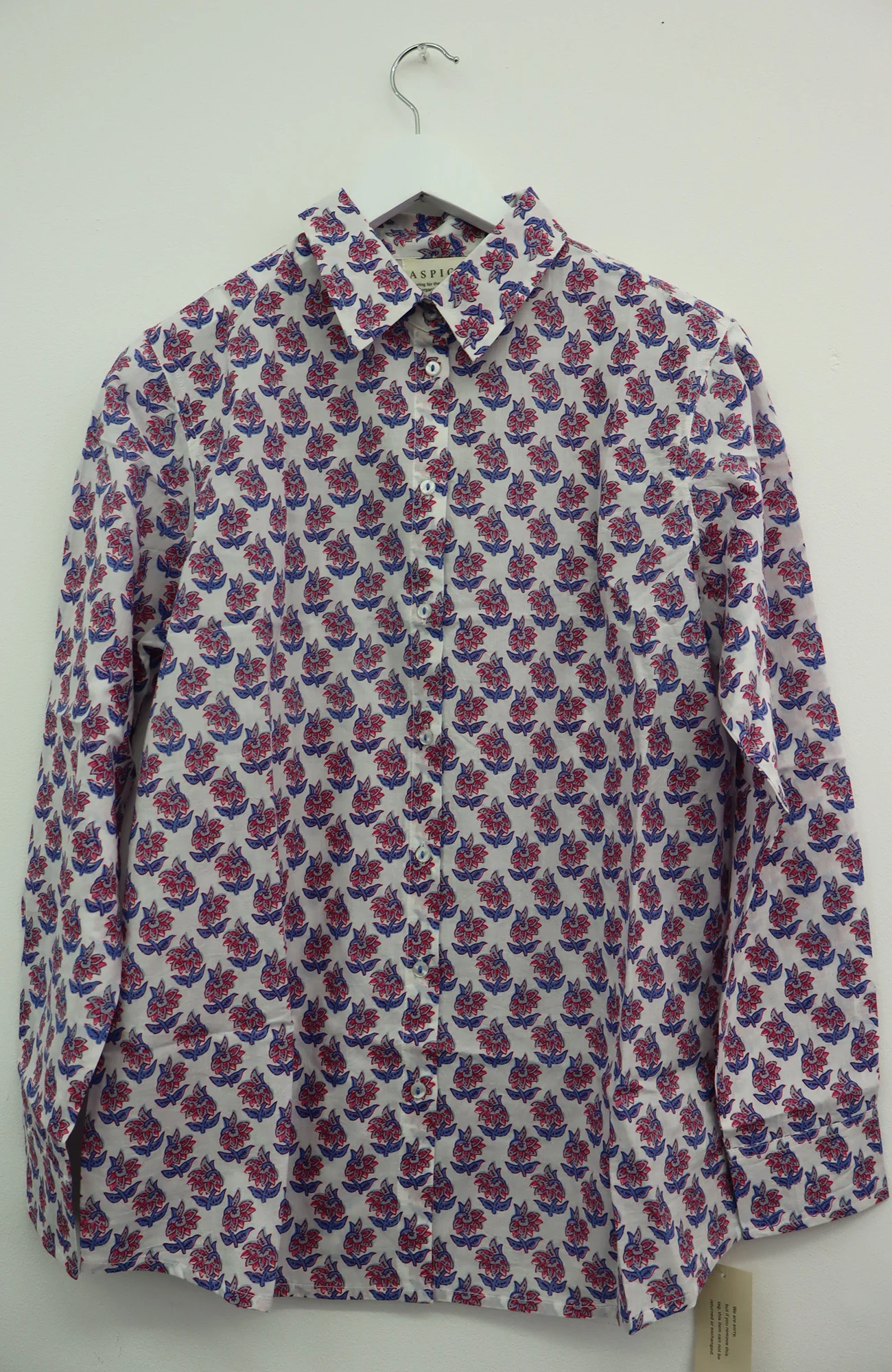 Women's Collared Shirt | Lily Flower Cornflower