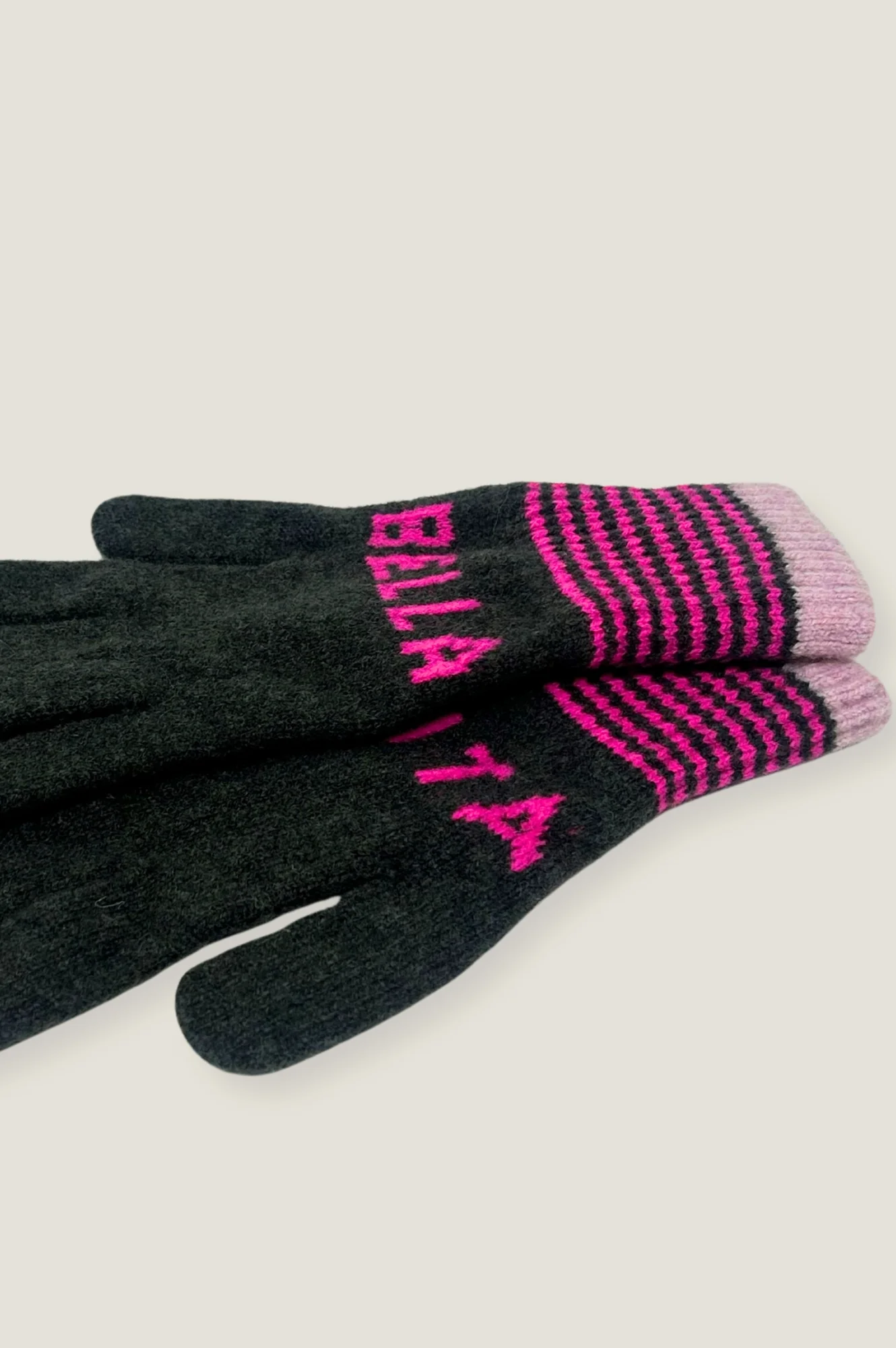 Vita Bella Gloves | Khaki/Fuchsia