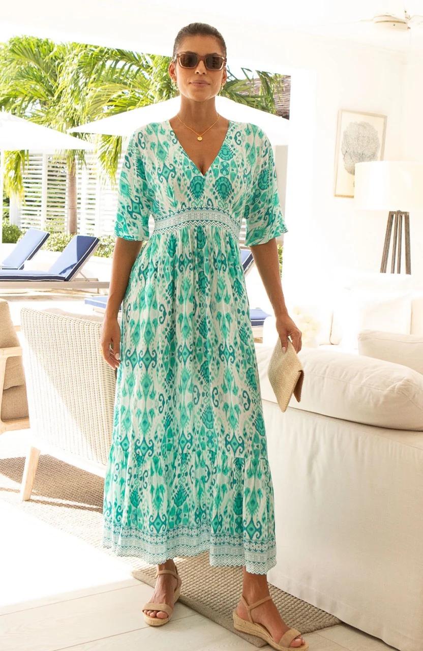 Lena EcoVero™ Dress | Sea Green