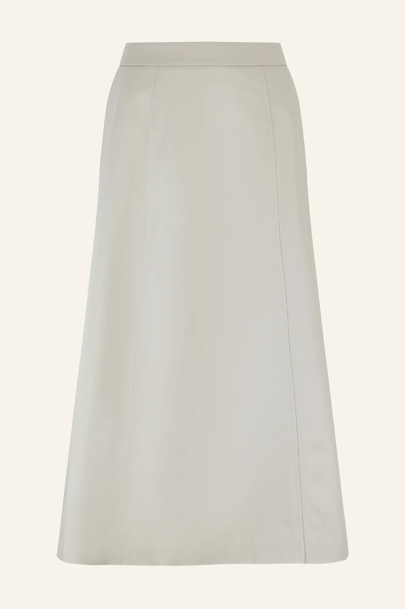 Susan Stretch Cotton Sateen Skirt | Taupe