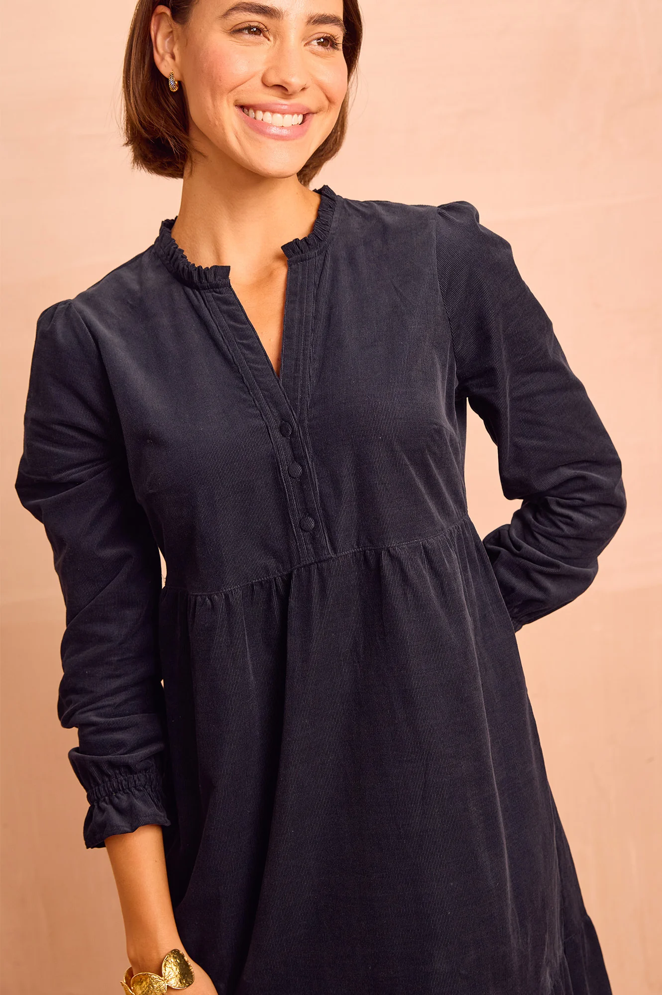 Liv Corduroy Dress | Ink