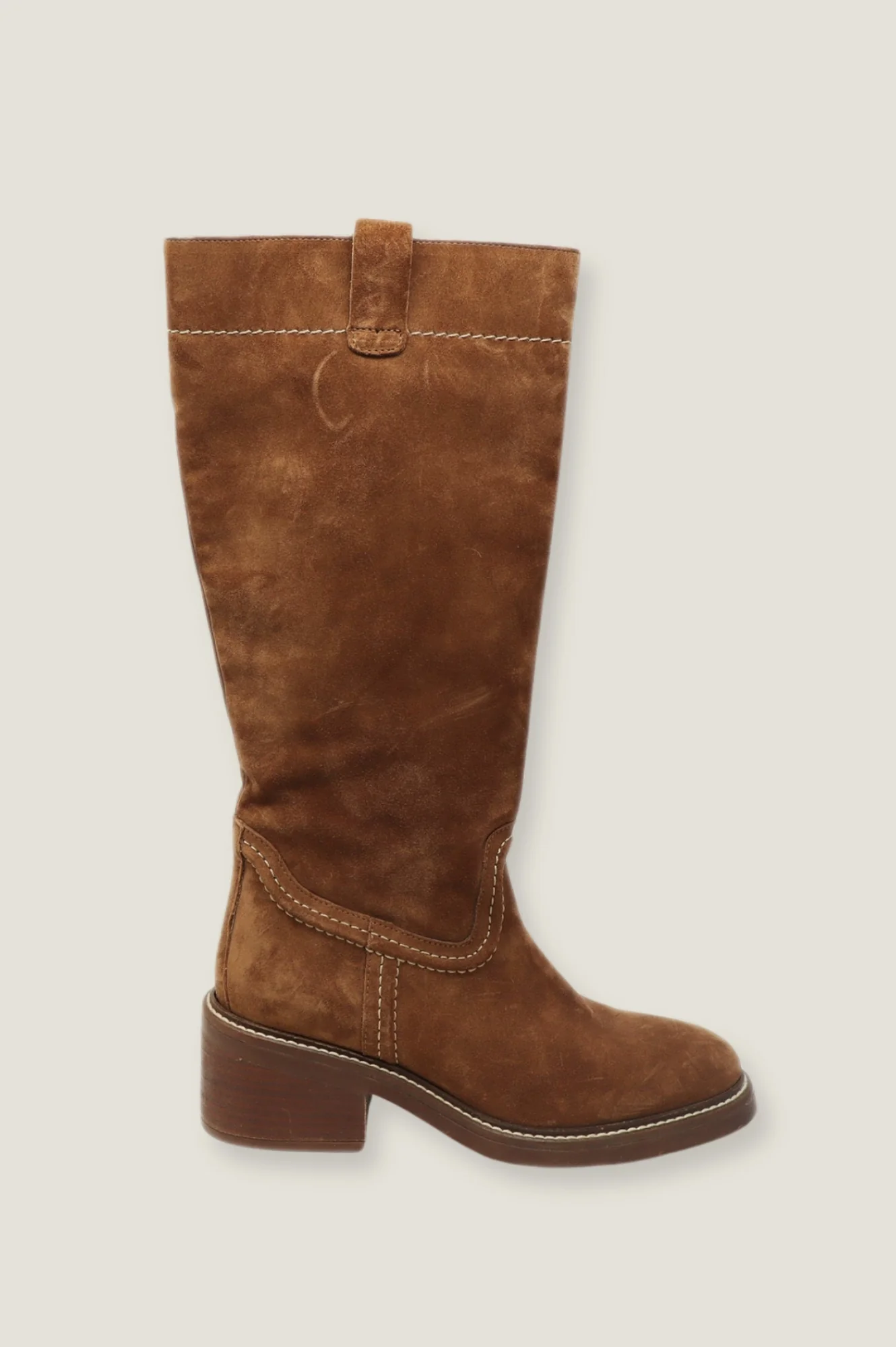 ALPE Trento Knee High Suede Boot | Tan