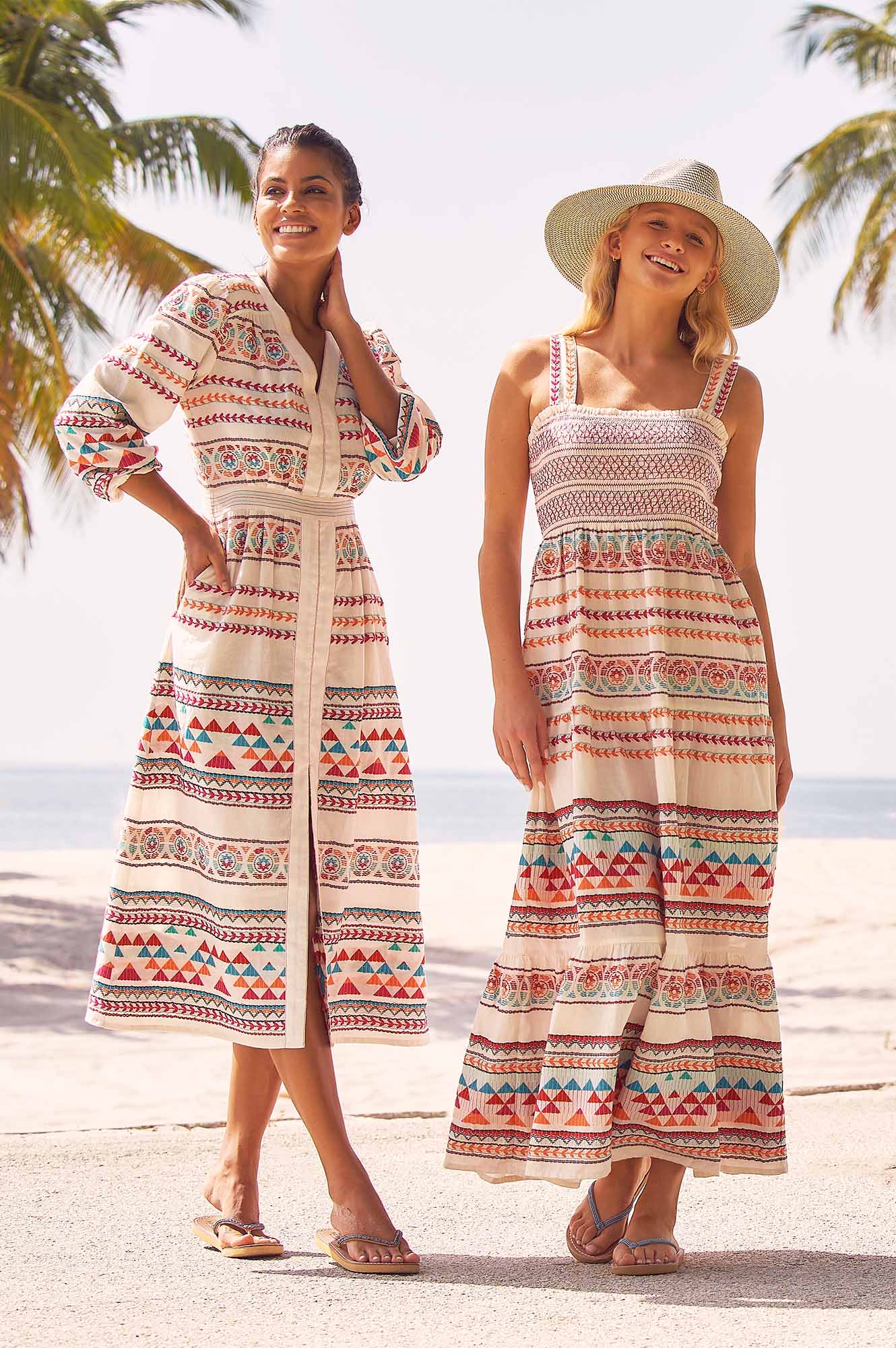 Jamila Jacquard Dress | Ecru/Multi