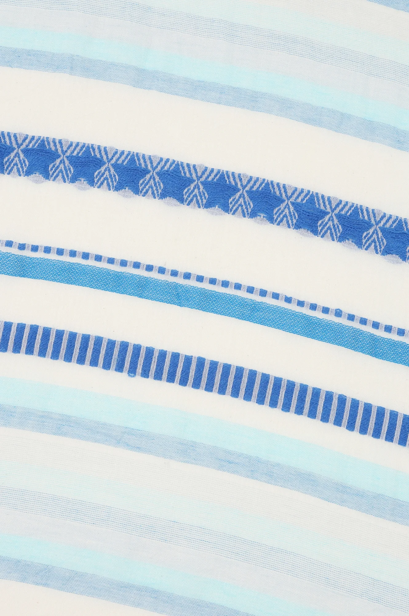 Organic Cotton Scarf | Blue/White Stripe