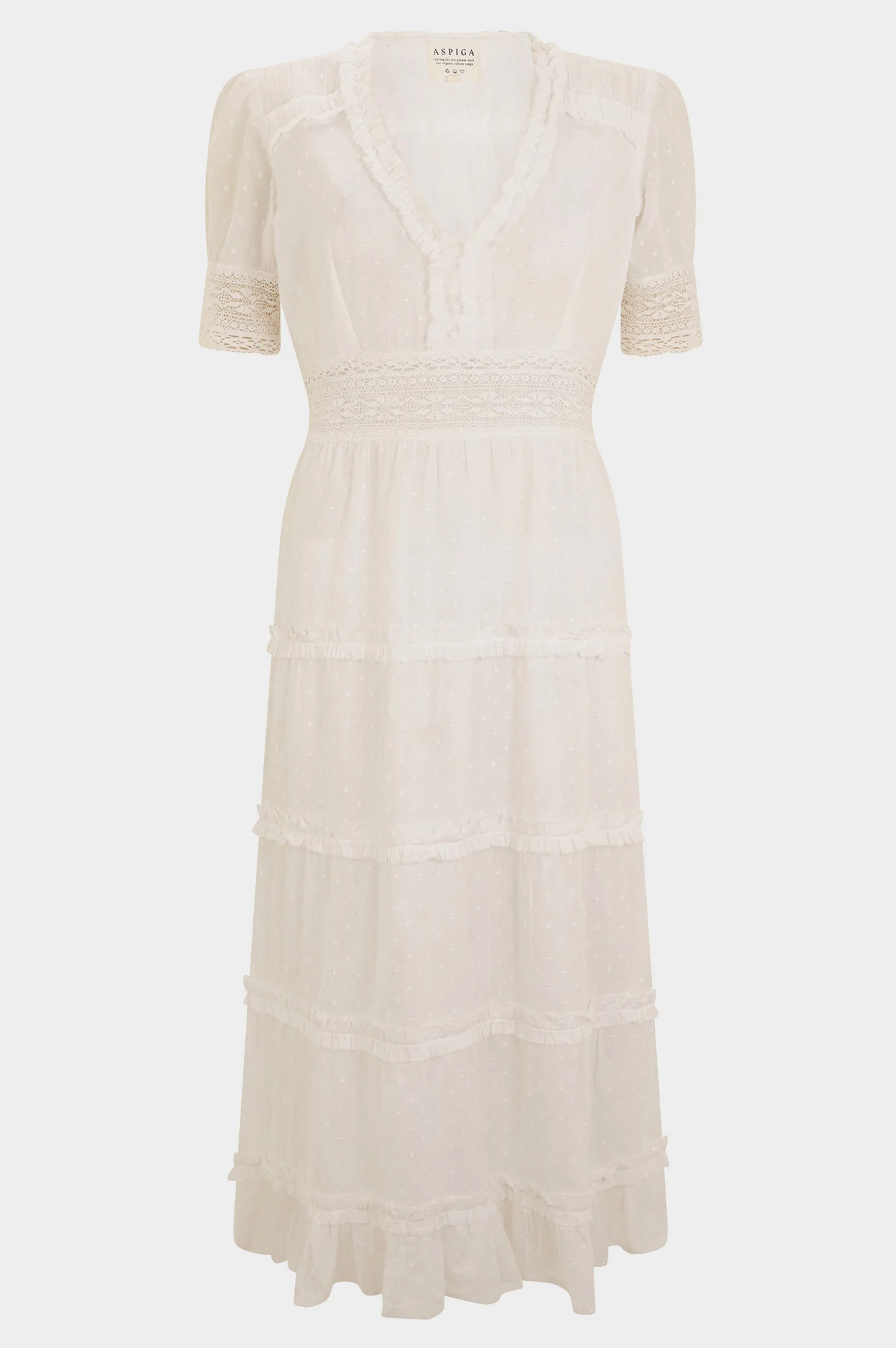 Viola Cotton Midi Dress | White