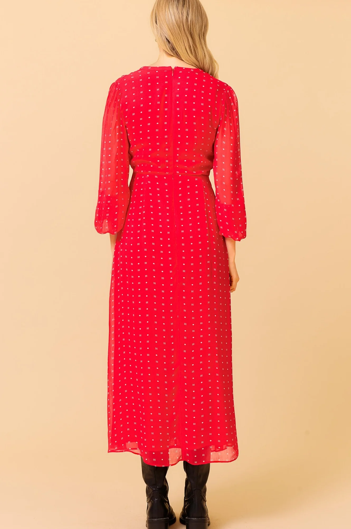 Evelyn Dress | Polka Dot Red/White