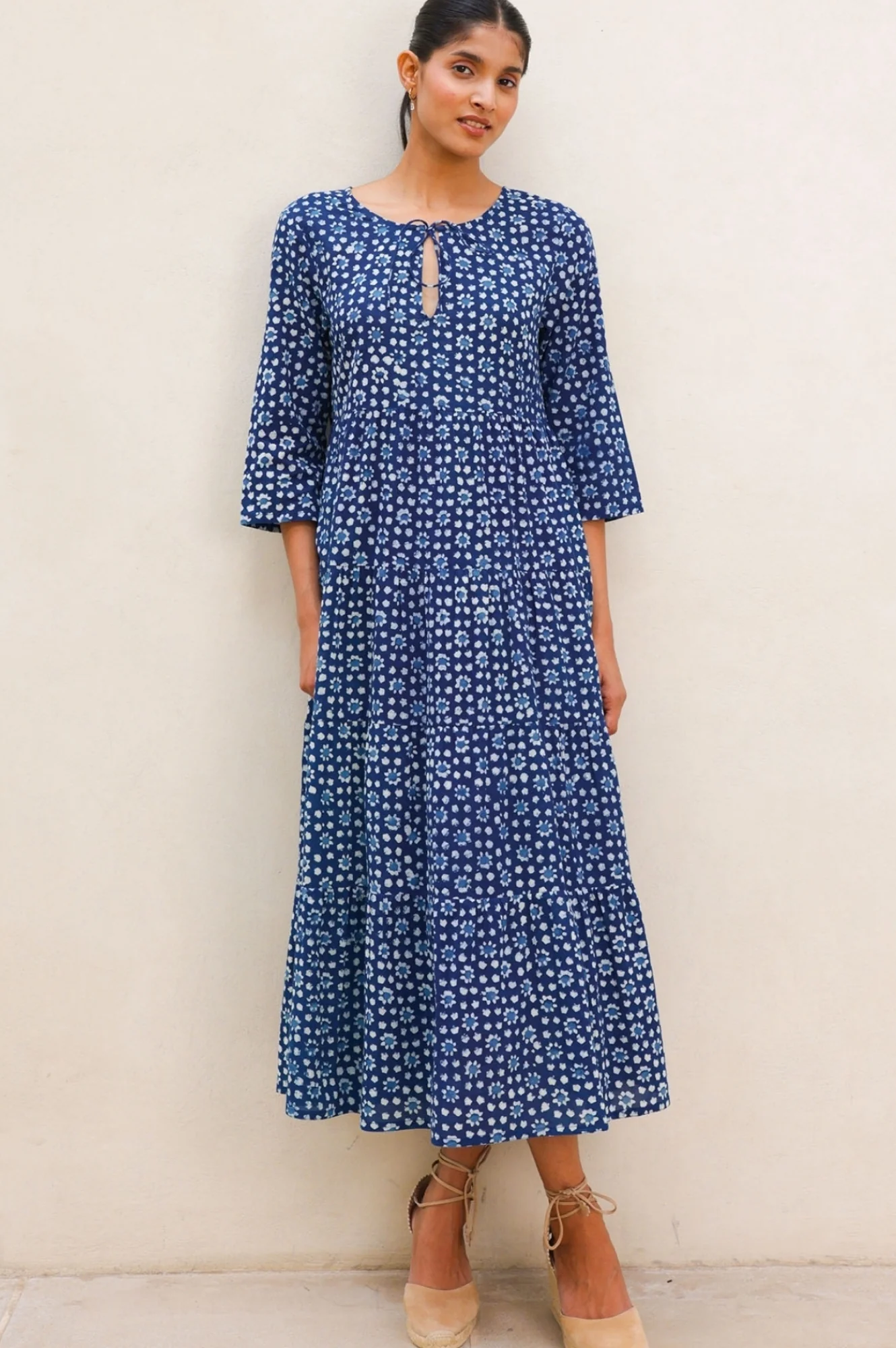 Emma Organic Cotton Dress | Navy
