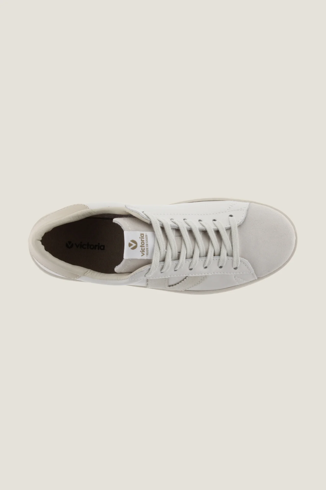 VICTORIA Berlin Low Top Trainer | White/Taupe