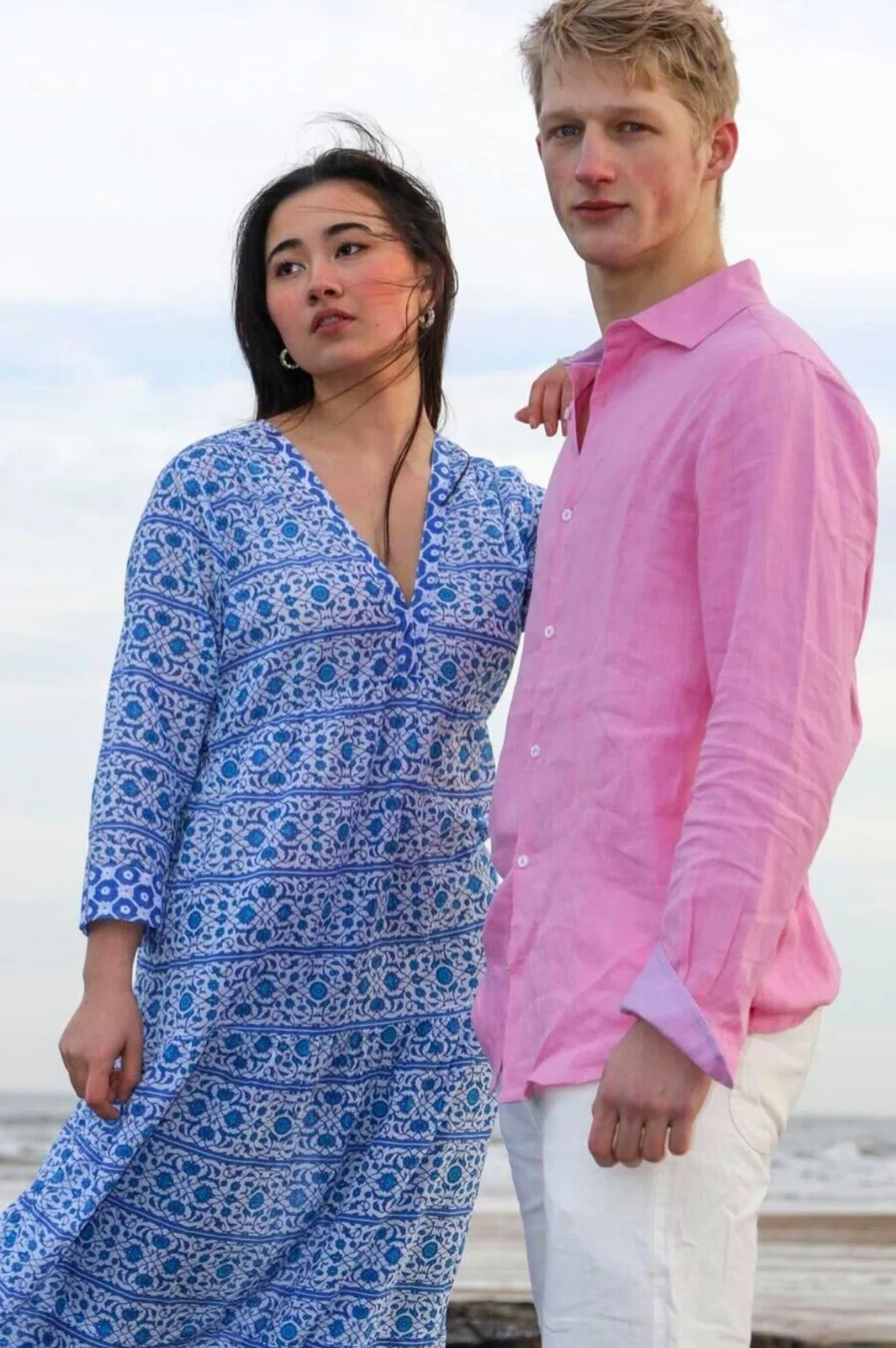 Men's Premium Linen Shirt | Pink