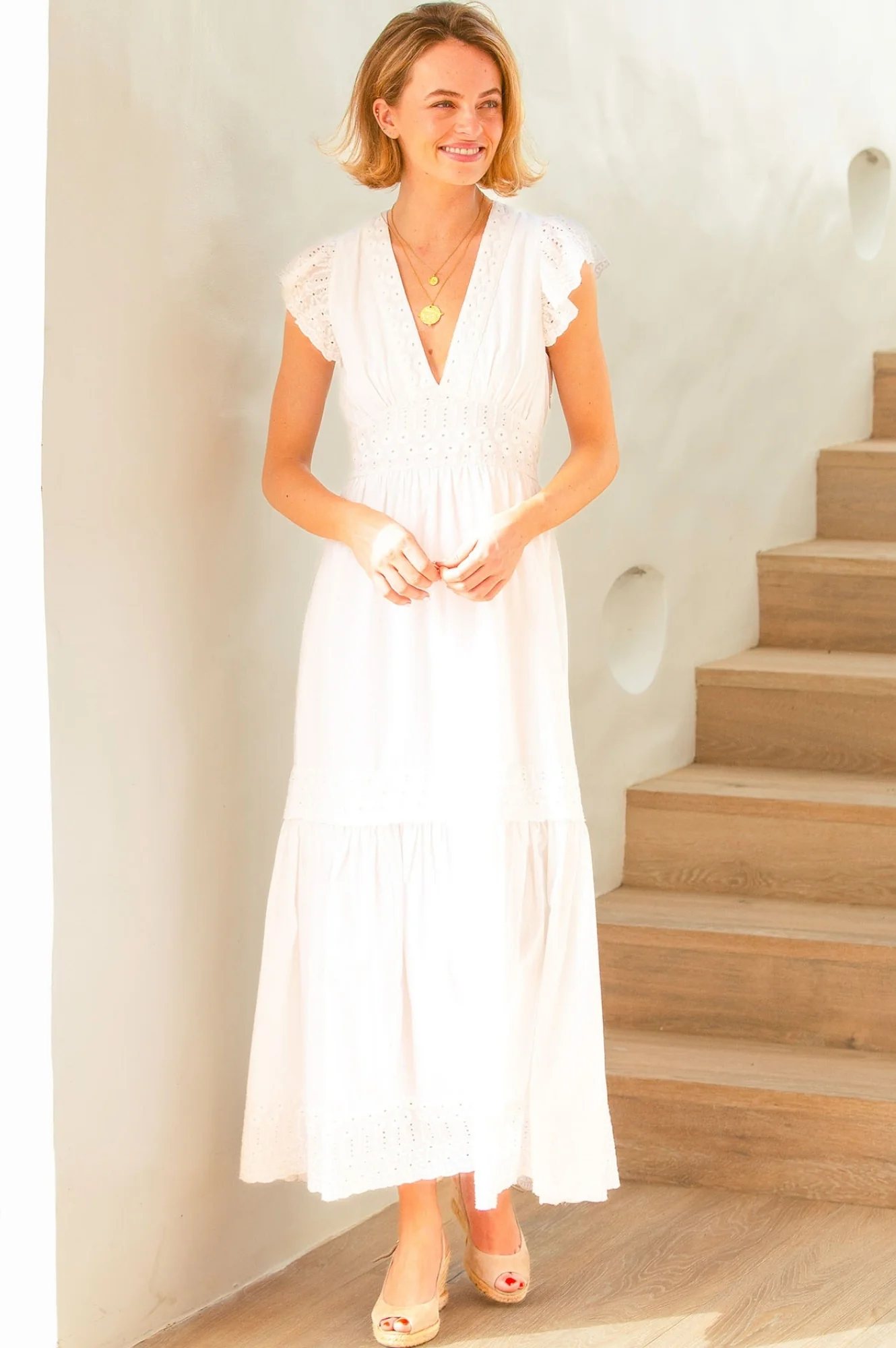 Broderie Pippa Dress | White