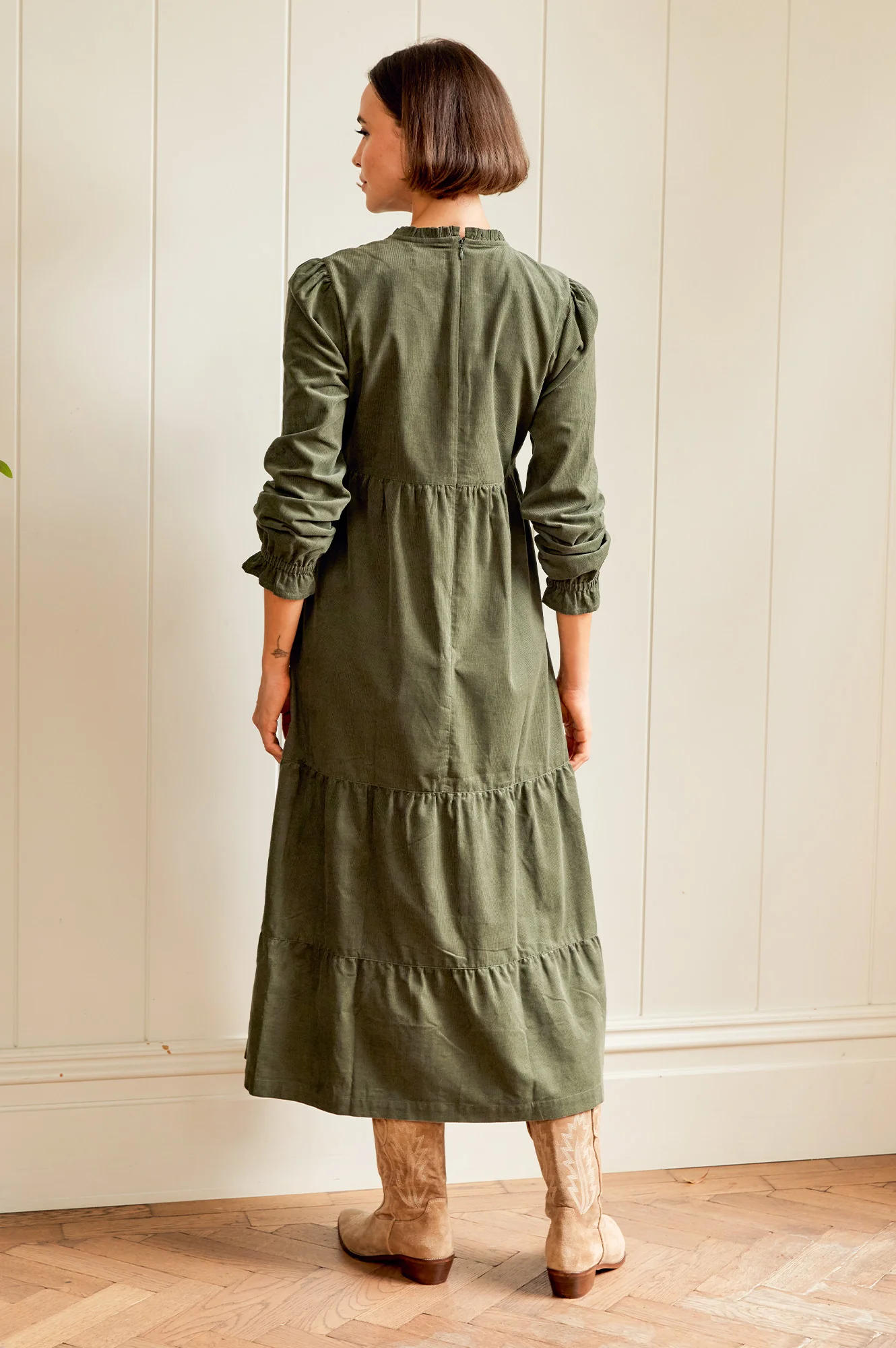Liv Corduroy Dress | Khaki