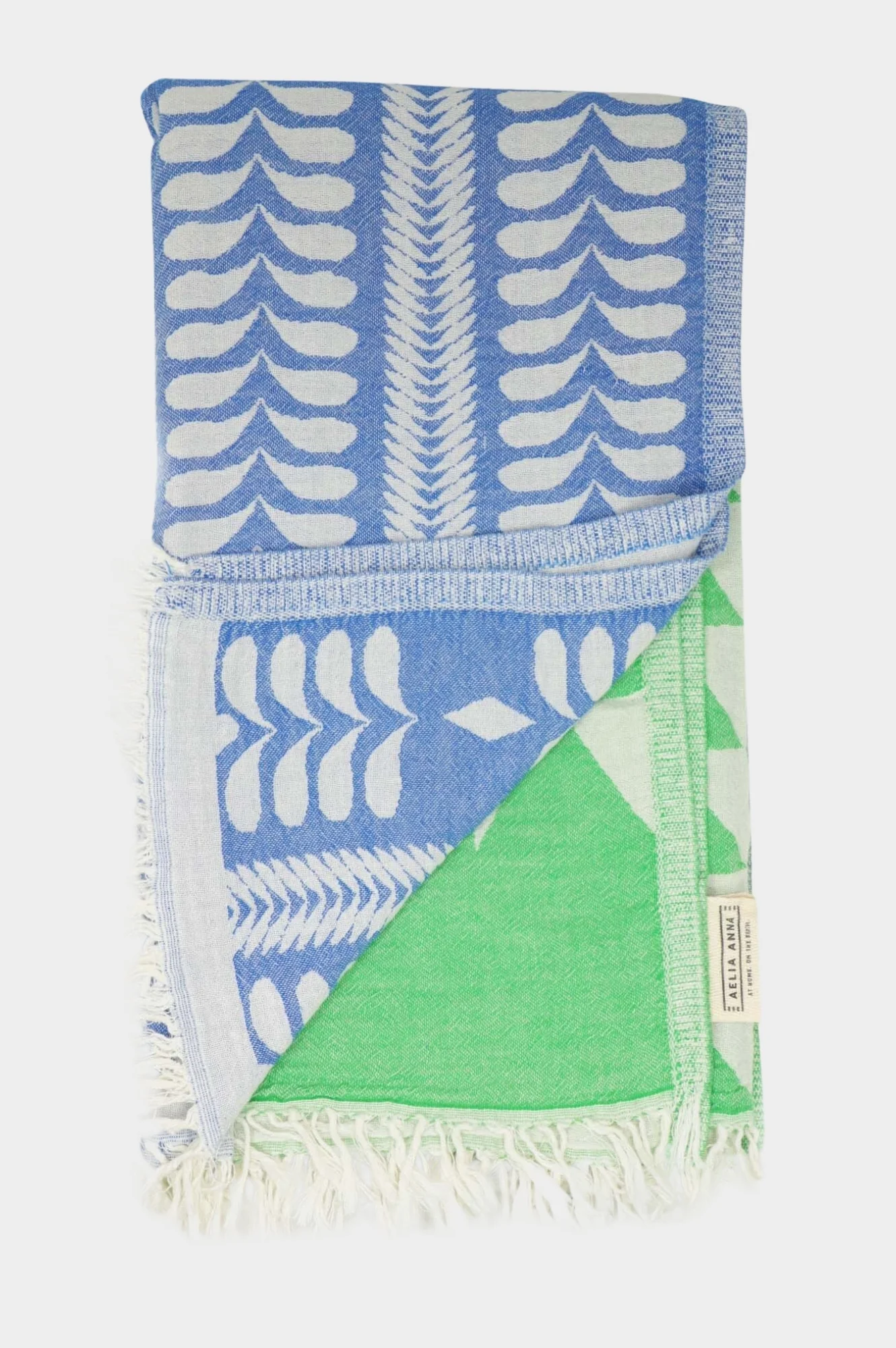 Pestemal Greek Absorbent Towels | Lime/Blue