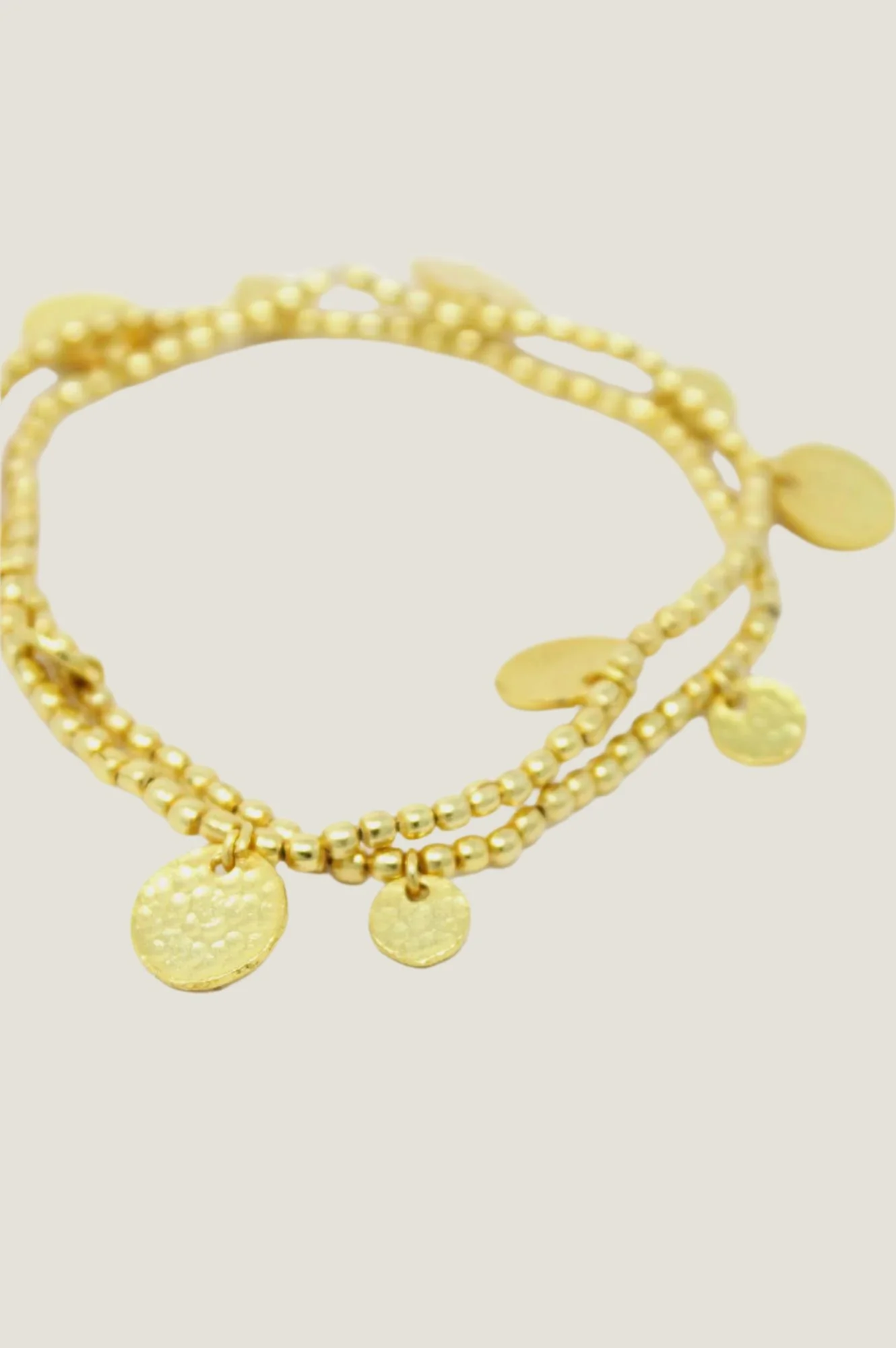 ASHIANA Gold Coin Beaded Bracelet | Gold
