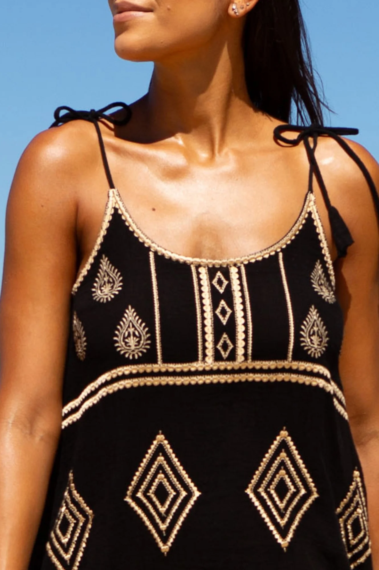 Imogen Dress | Black/Gold