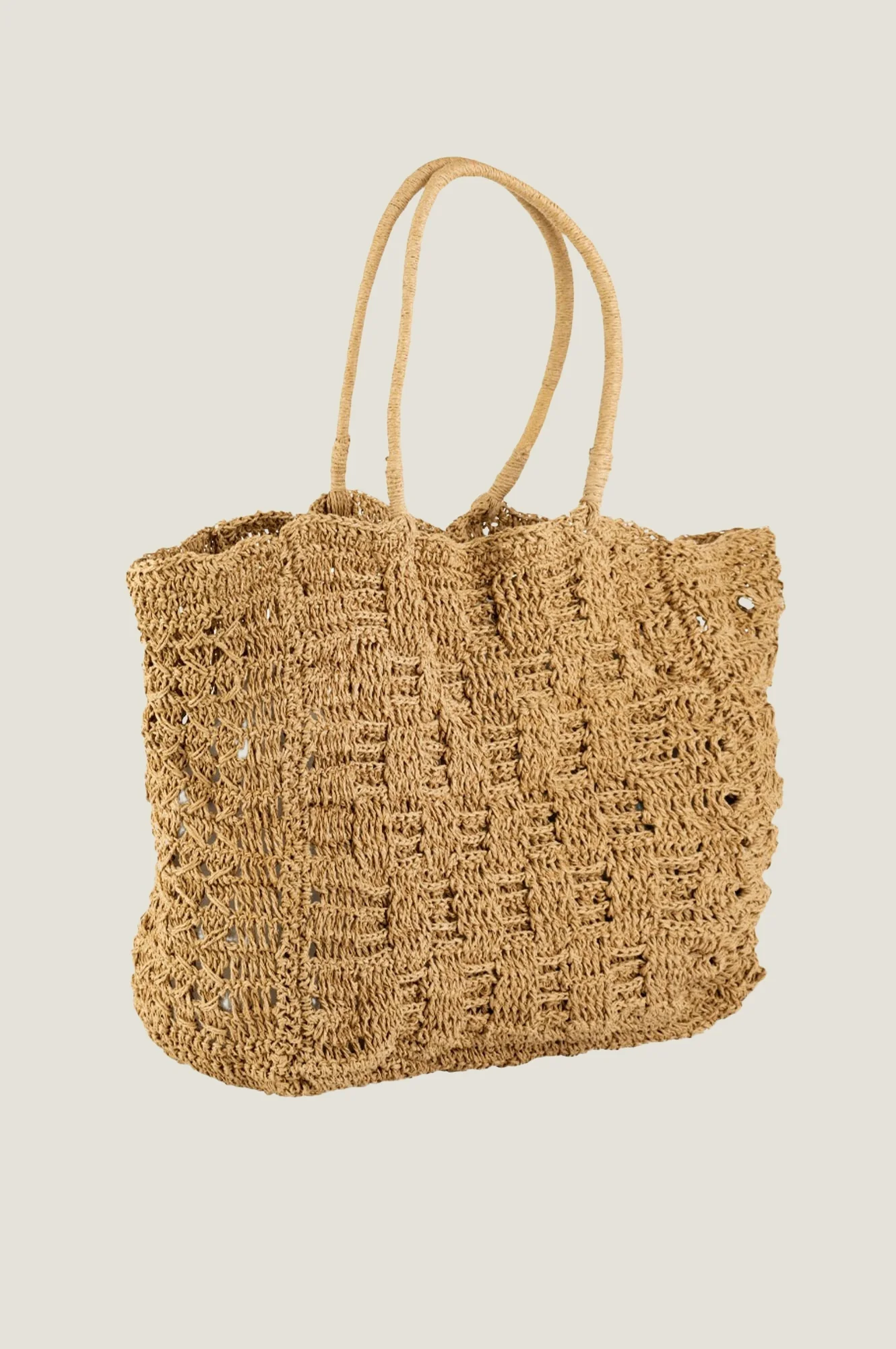Raffia Tote Bag | Brown