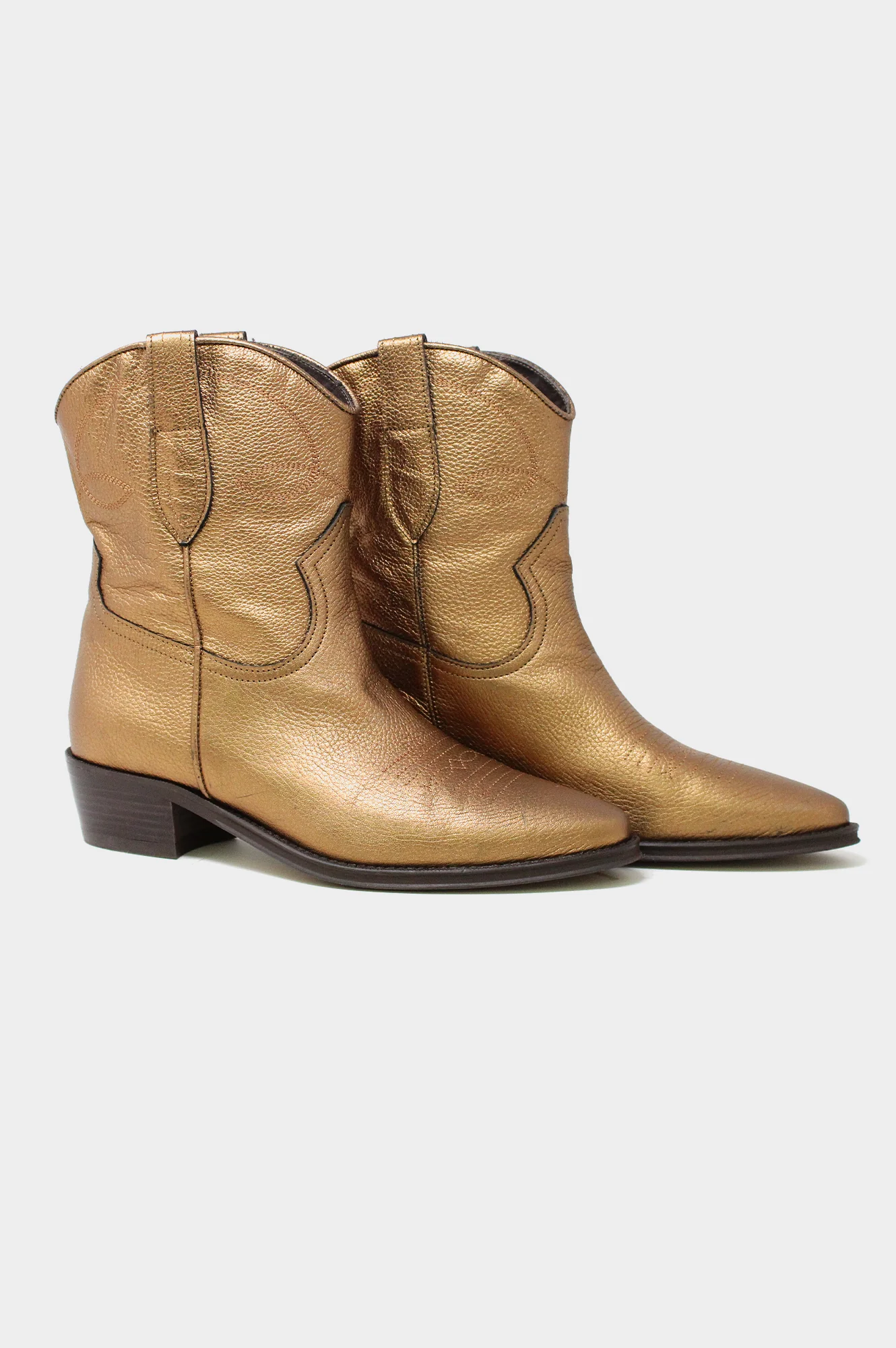 ALPE Camilla Short Cowboy Boots | Copper