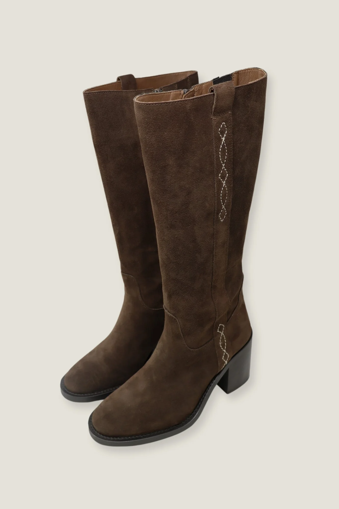 ALPE Selena Knee High Suede Boot | Chocolate