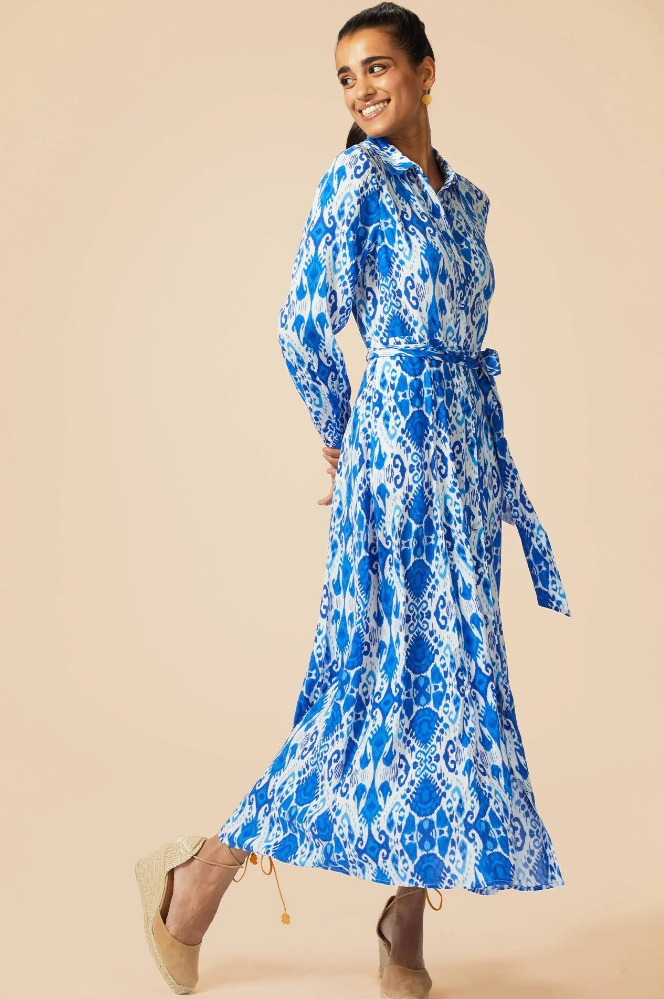 Eliza EcoVero™ Shirt Dress | Blue/White