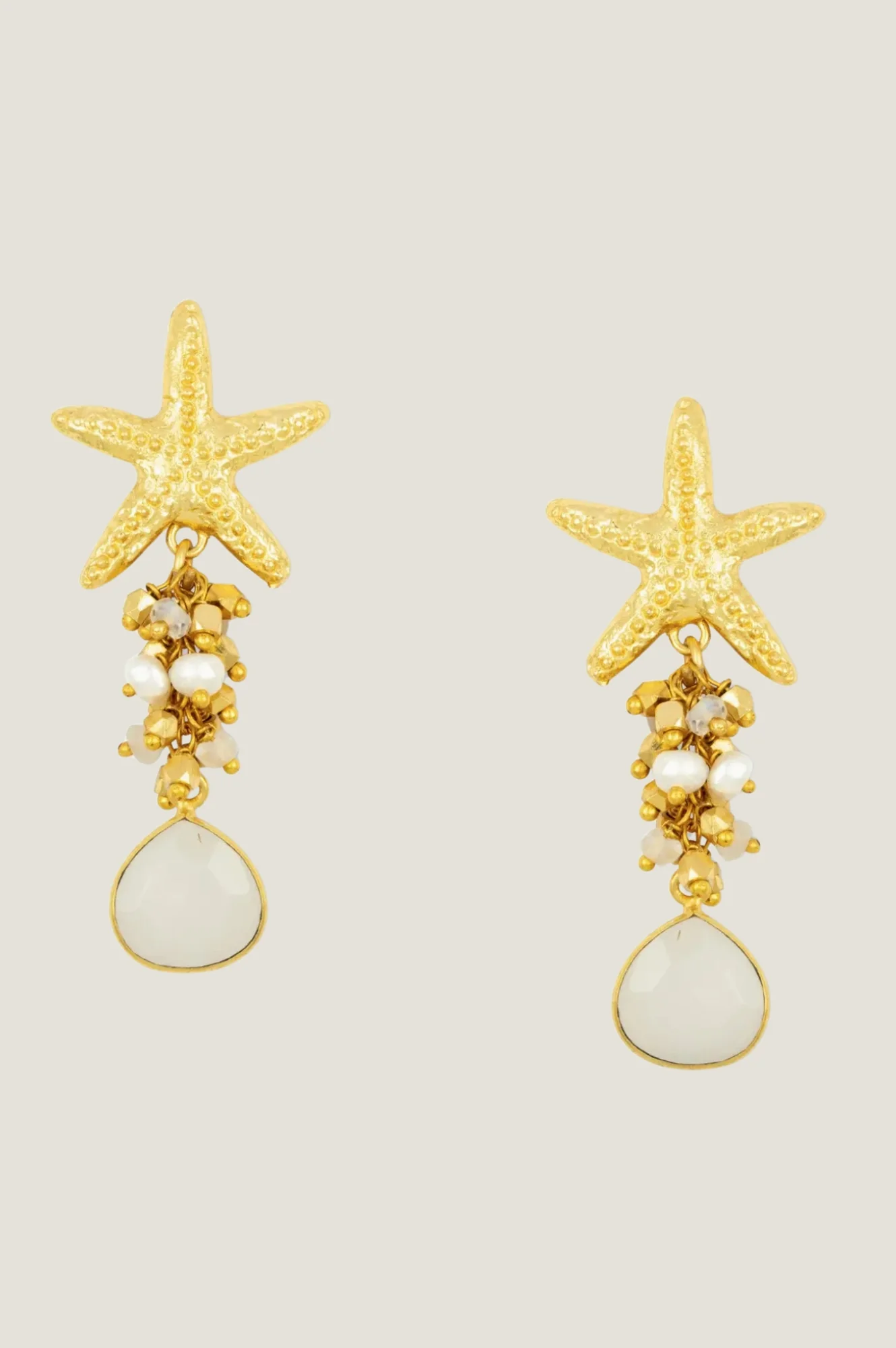 ASHIANA Andrea Earrings | Pearl/Gold