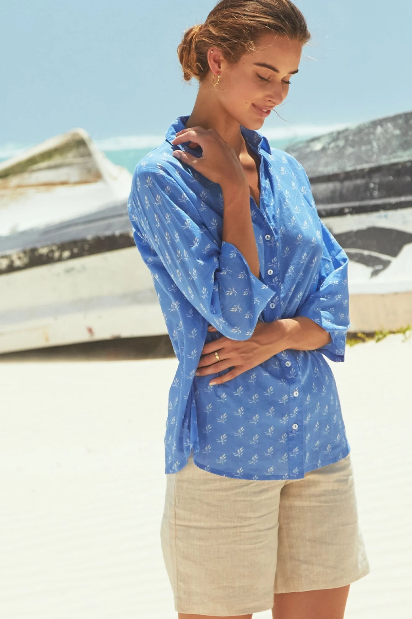 Cecilia Shirt | Blue/White