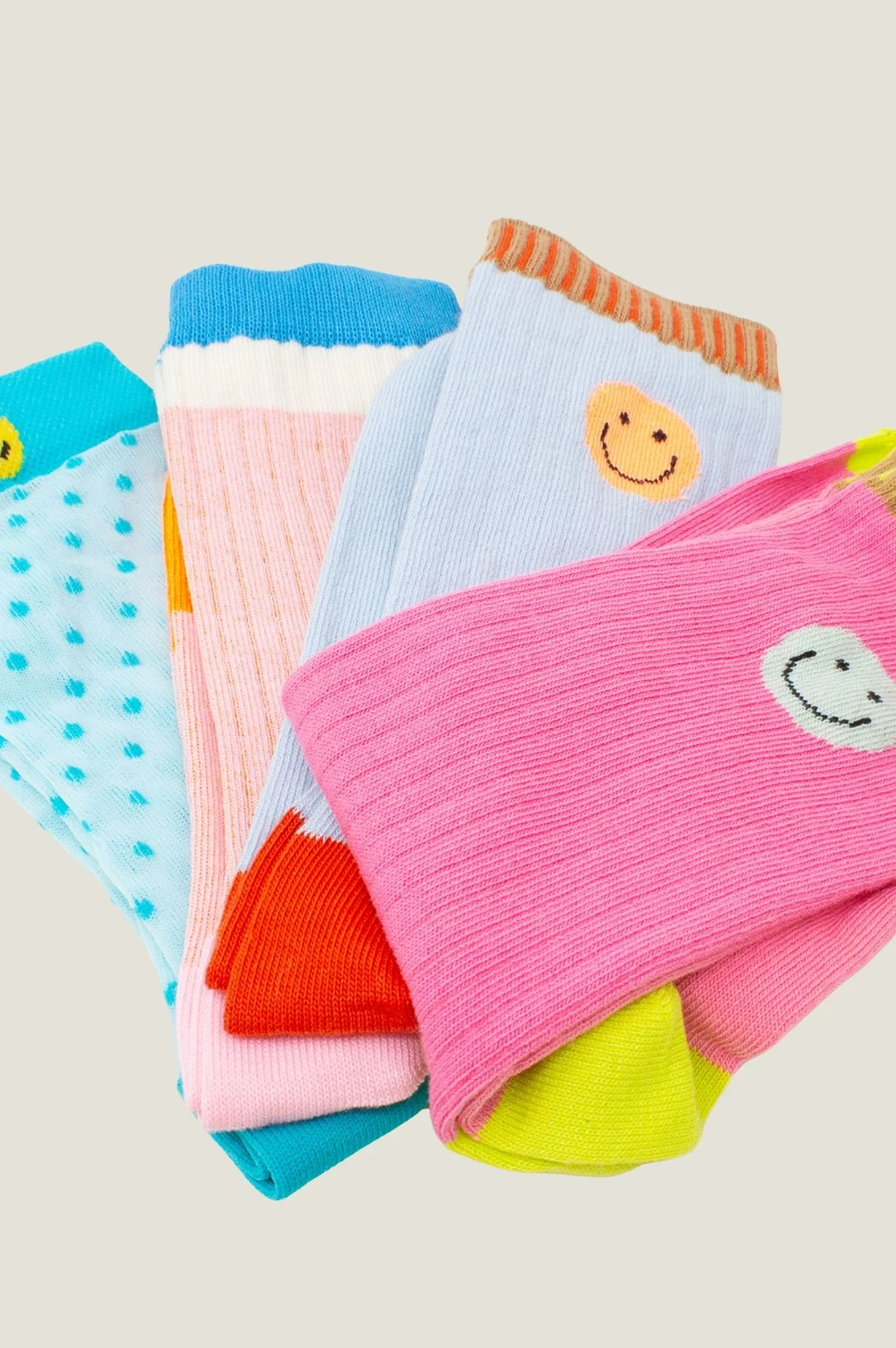 Striped Ribbed Sock | Pink/Blue