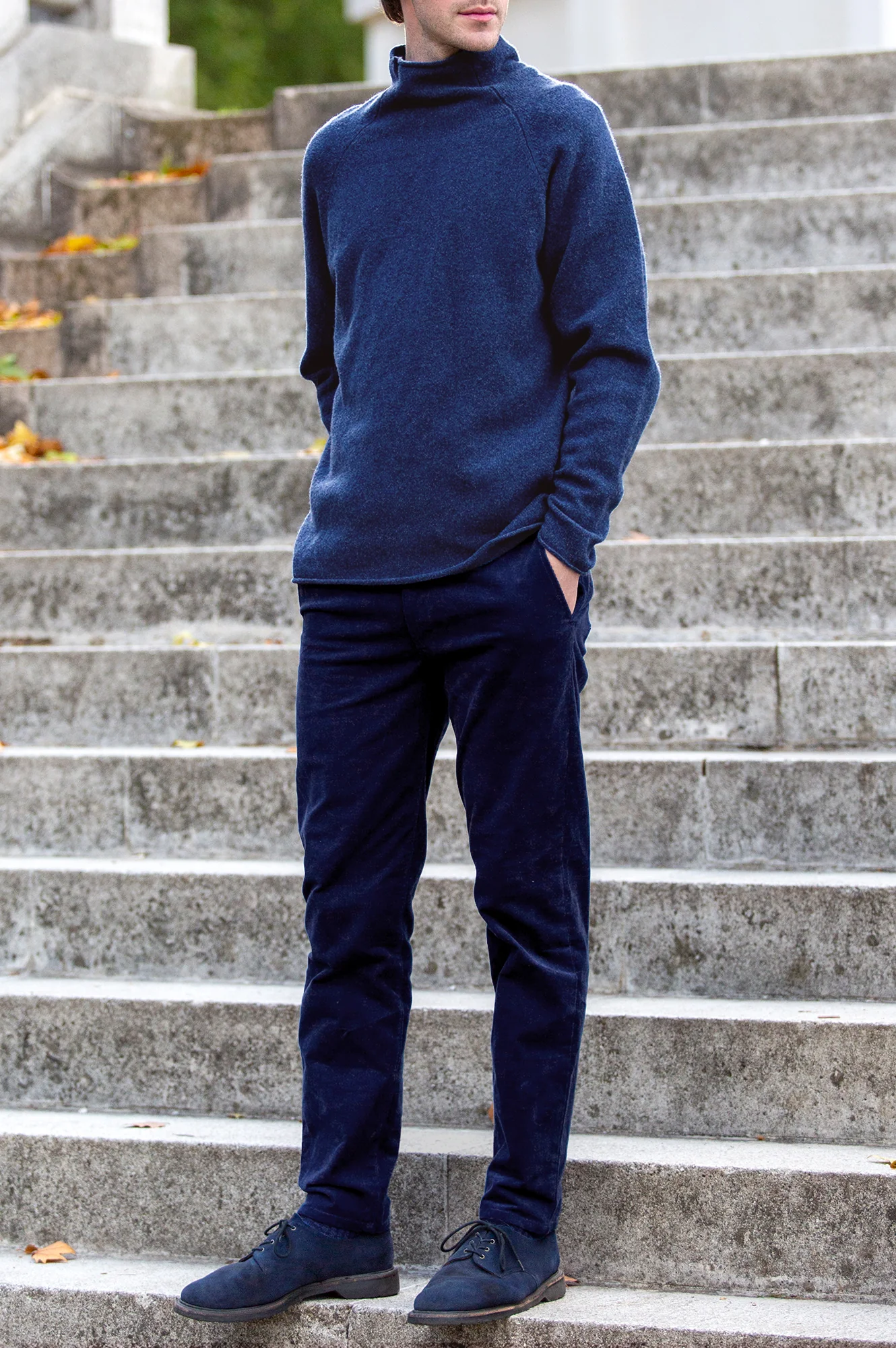 Men's Cord Trousers | Navy