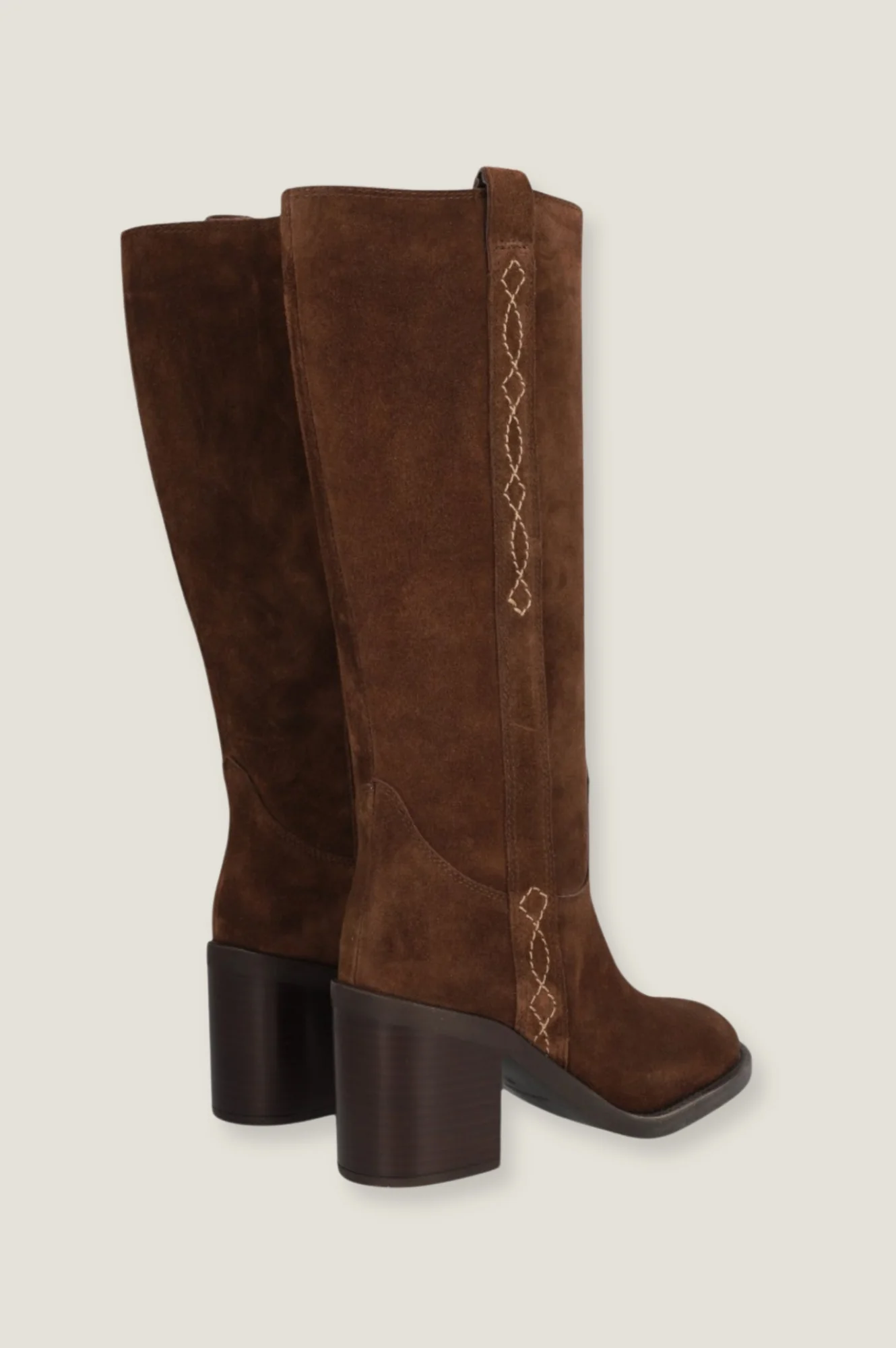 ALPE Selena Knee High Suede Boot | Chocolate