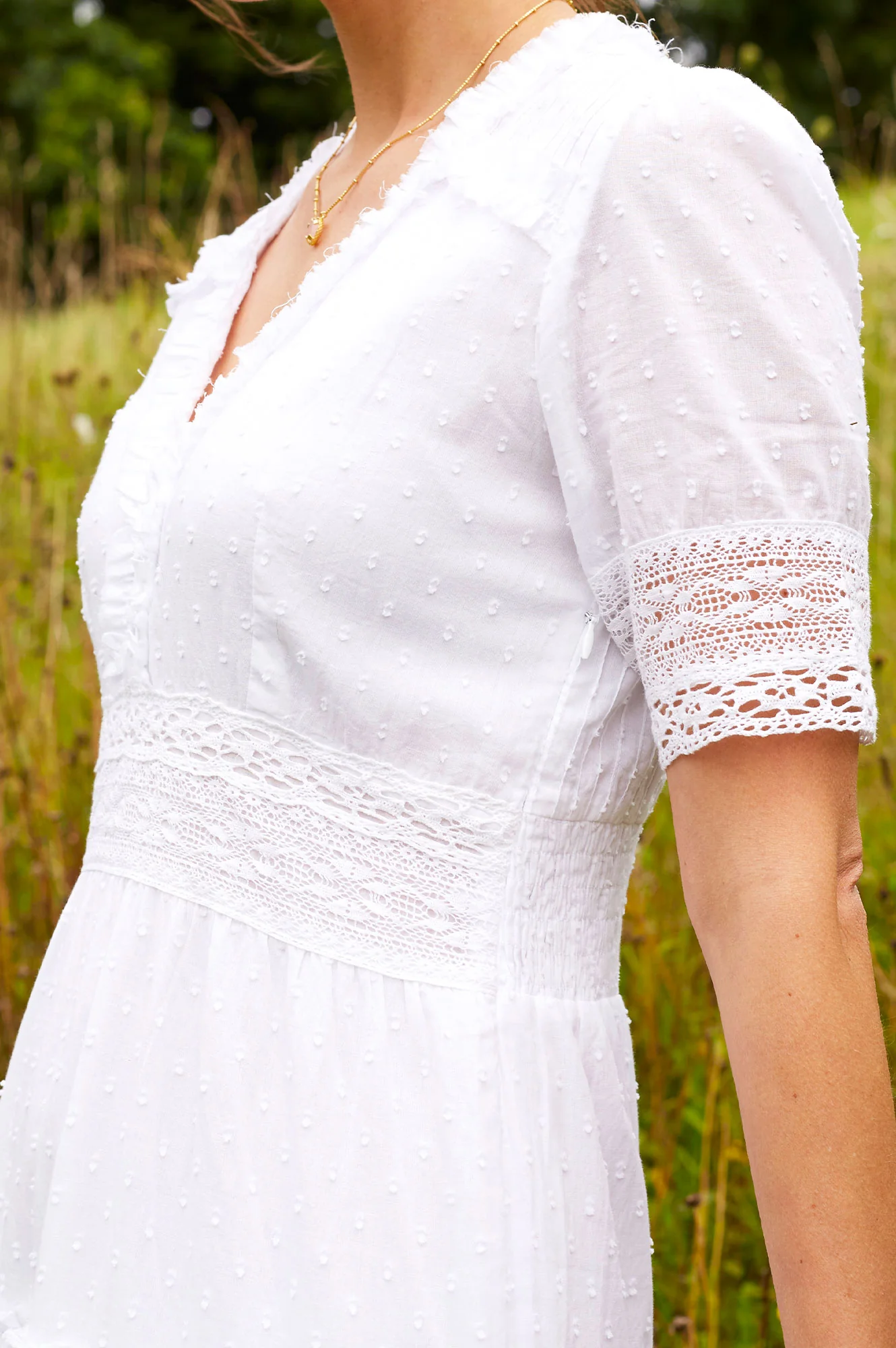 Viola Cotton Midi Dress | White