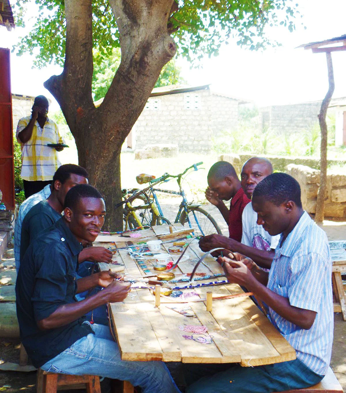 Full Beaded Leather Belt | Silver